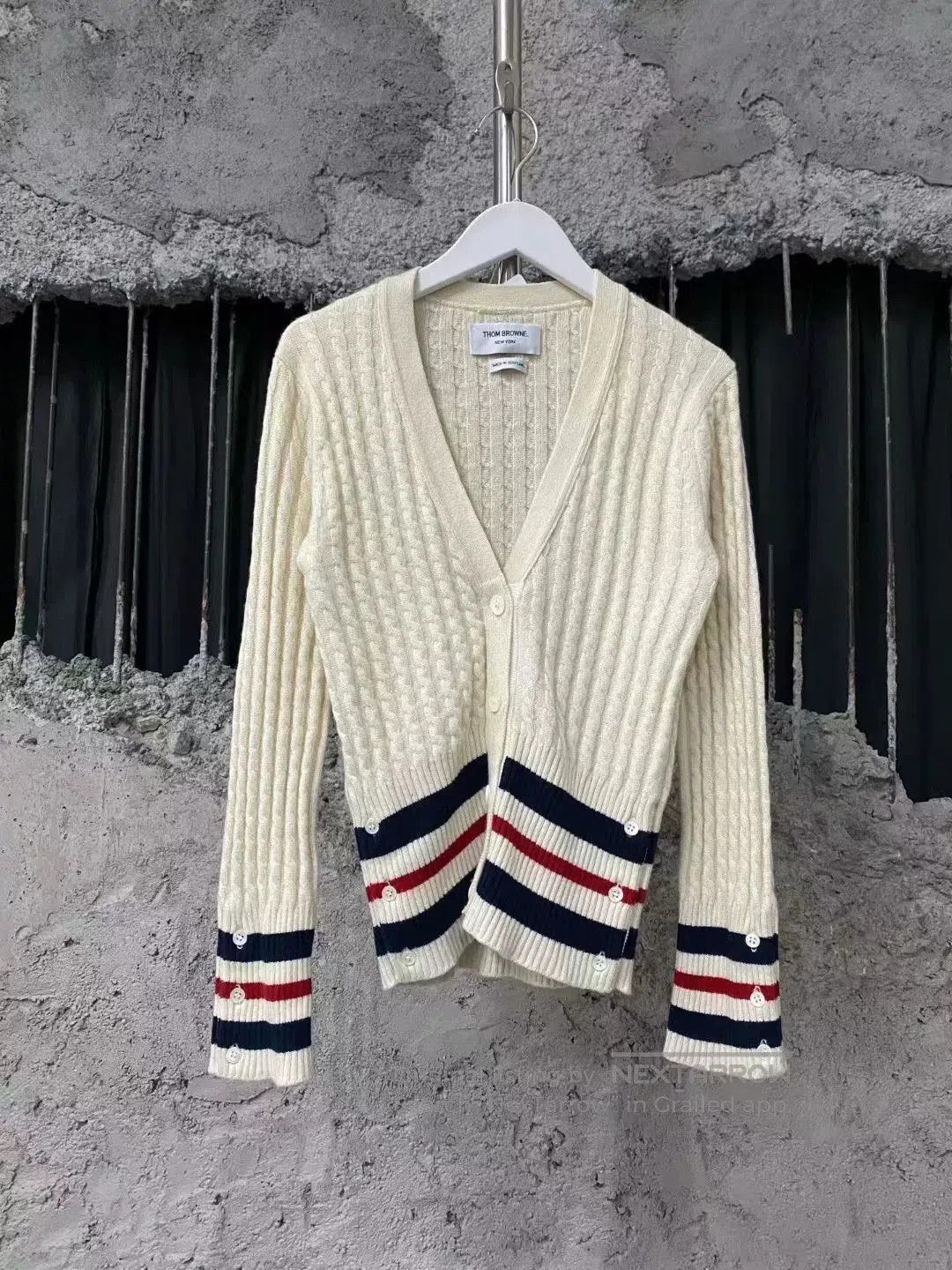 Other thom browne cream striped knit cardigan. Size US S / EU 44-46 / 1 - 1 Thumbnail