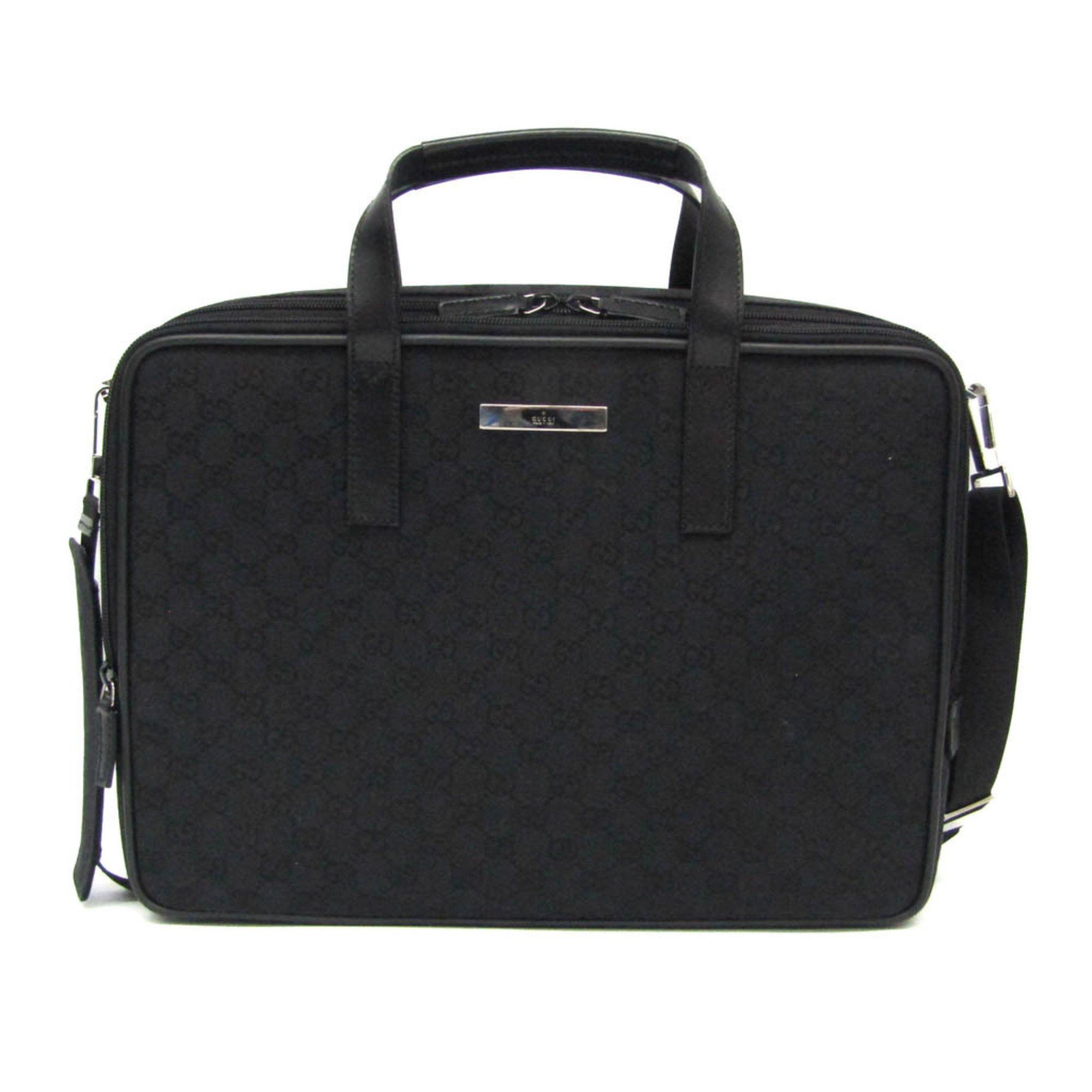 Gucci Gucci GG Canvas 28723 Men's GG Canvas Briefcase,Shoulder Bag Black Size ONE SIZE - 1 Thumbnail