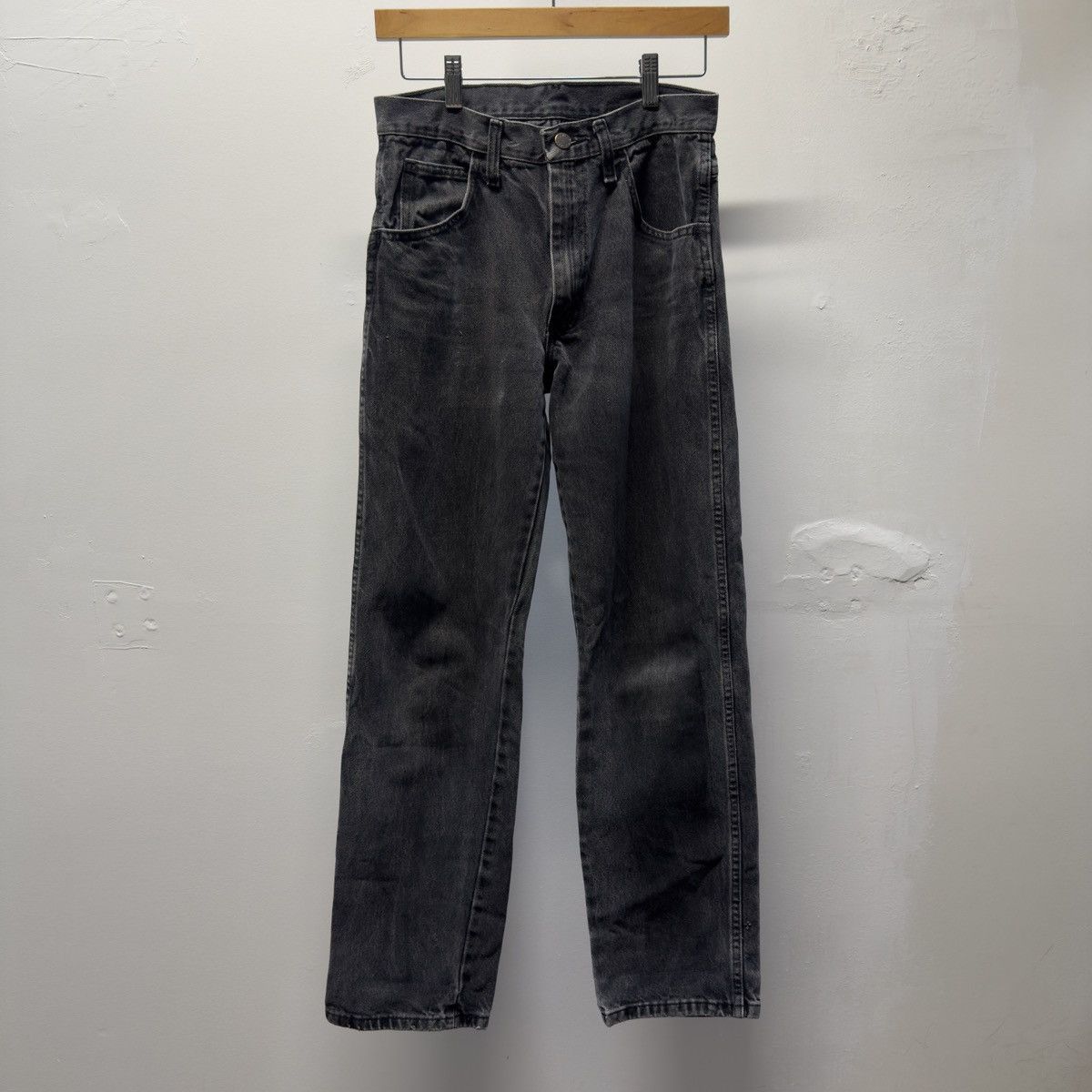 Vintage Thrashed Faded Distressed Black Jeans ERD Grunge Chrome Size US 28 / EU 44 - 1 Thumbnail
