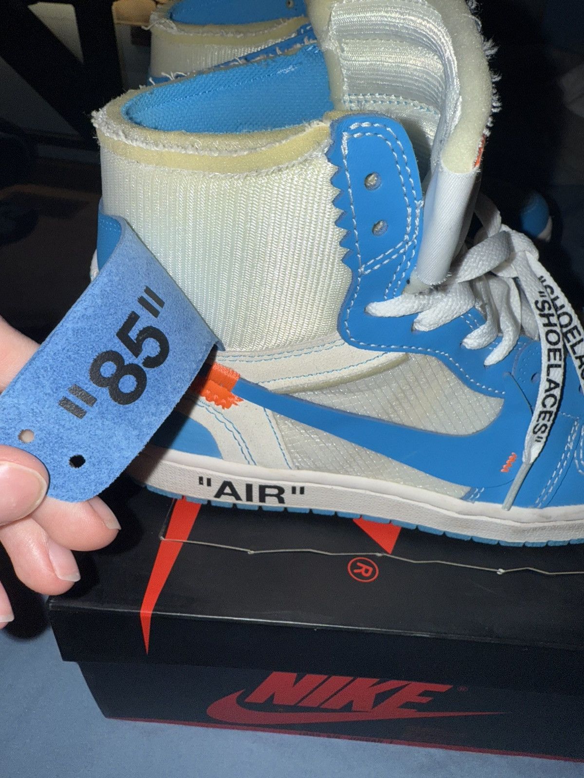 Jordan Brand × Nike × Off-White Jordan 1 retro high off-white university blue Size US 8 / EU 41 - 12 Thumbnail