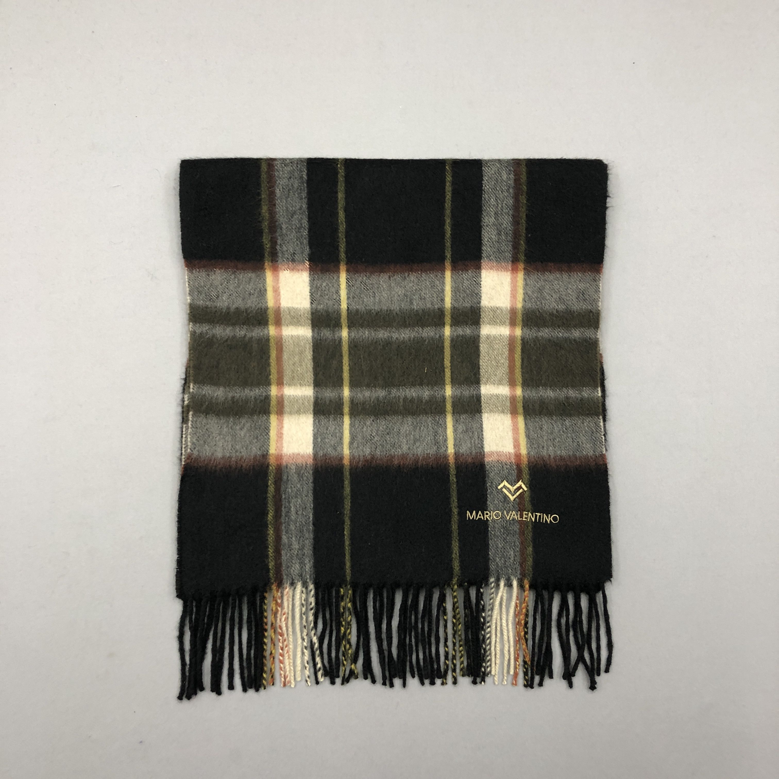 Mario Valentino Vintage Mario Valentino Scarf Muffler Wool Cashmere Scarves Size ONE SIZE - 2 Thumbnail