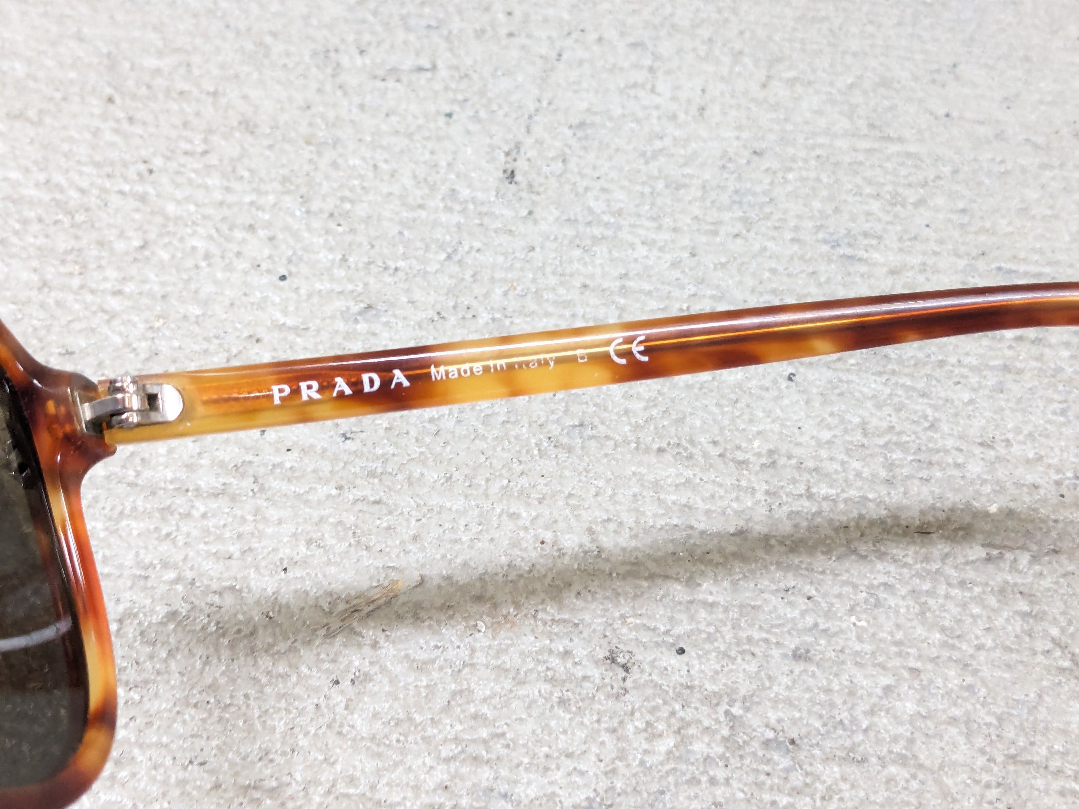 Prada Prada Sunglasses SPS 22R Brown Havana Tortoise Green Size ONE SIZE - 10 Thumbnail