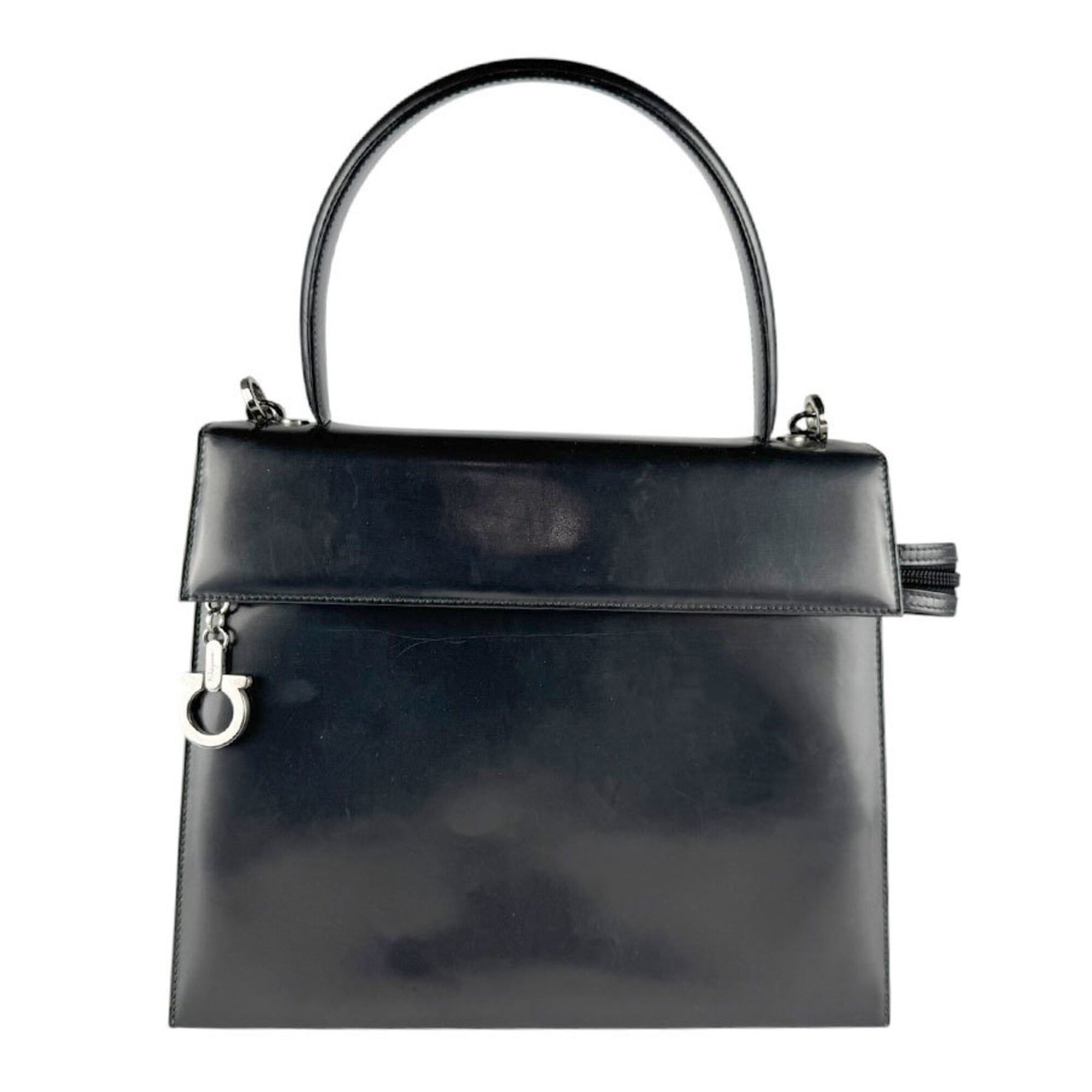 Salvatore Ferragamo Salvatore Ferragamo handbag/shoulder bag, patent leather, green, women's, z9654 Size ONE SIZE - 1 Thumbnail