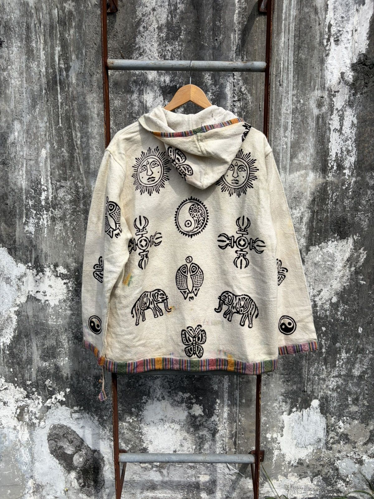 Kapital Nepalese Vintage Handmade Hoodie Jacket Size US XL / EU 56 / 4 - 2 Thumbnail