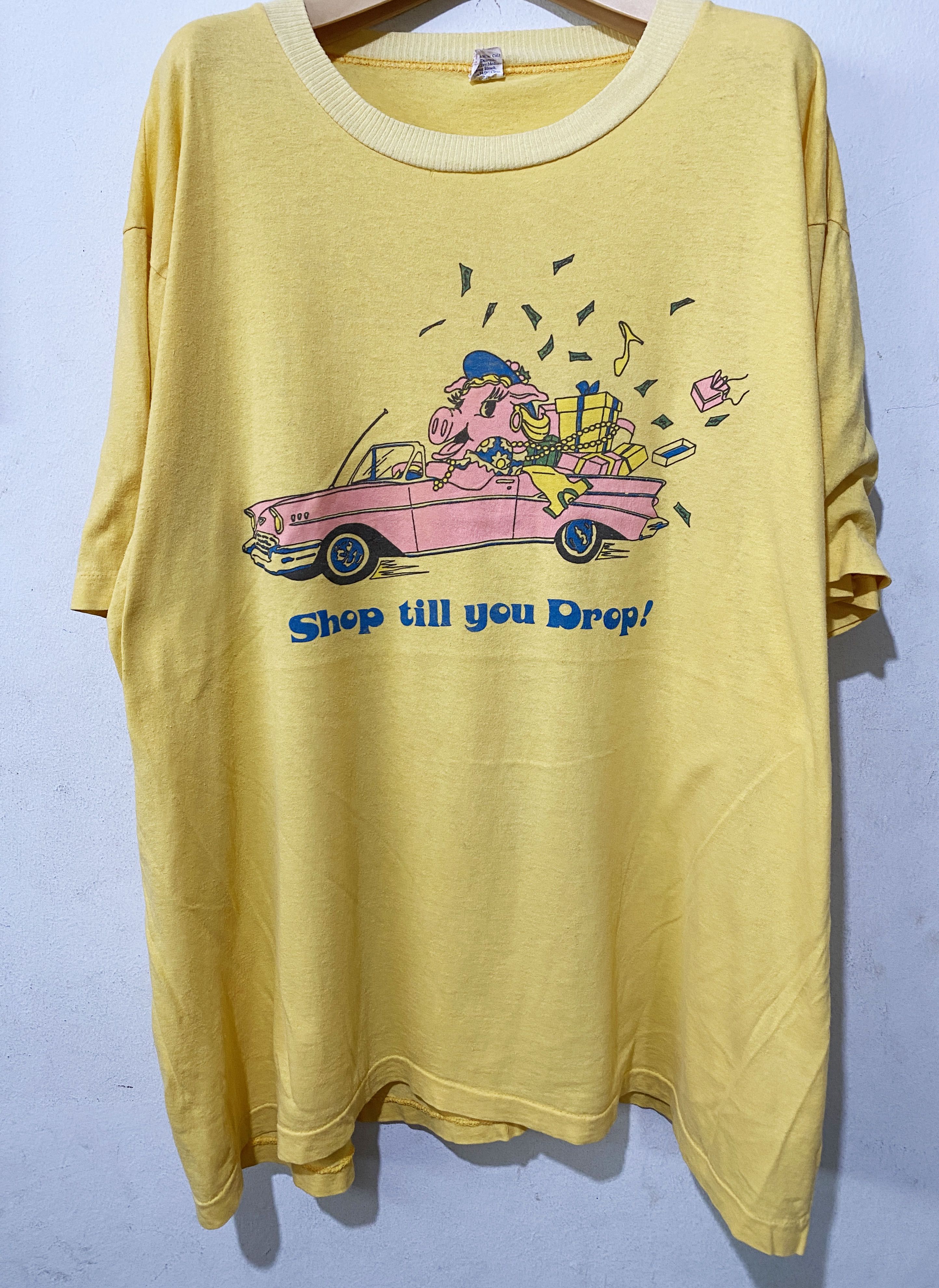 Vintage Vintage Shop Till You Drop Shirt Size US XL / EU 56 / 4 - 1 Thumbnail