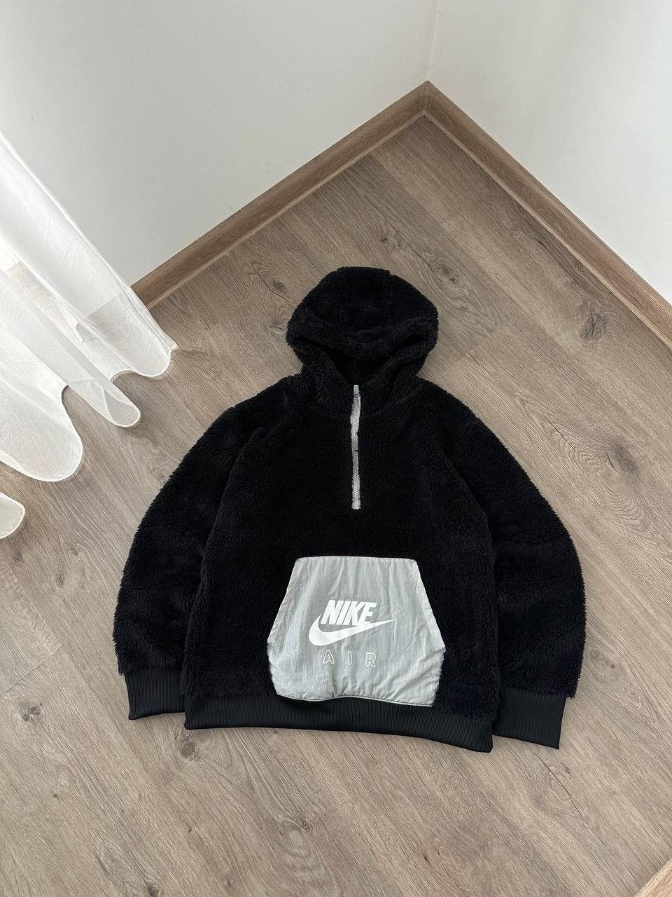 Nike × Nike ACG × Vintage Vintage Nike Sherpa Black Ninja Fleece Hoodie Size M / US 6-8 / IT 42-44 - 1 Thumbnail