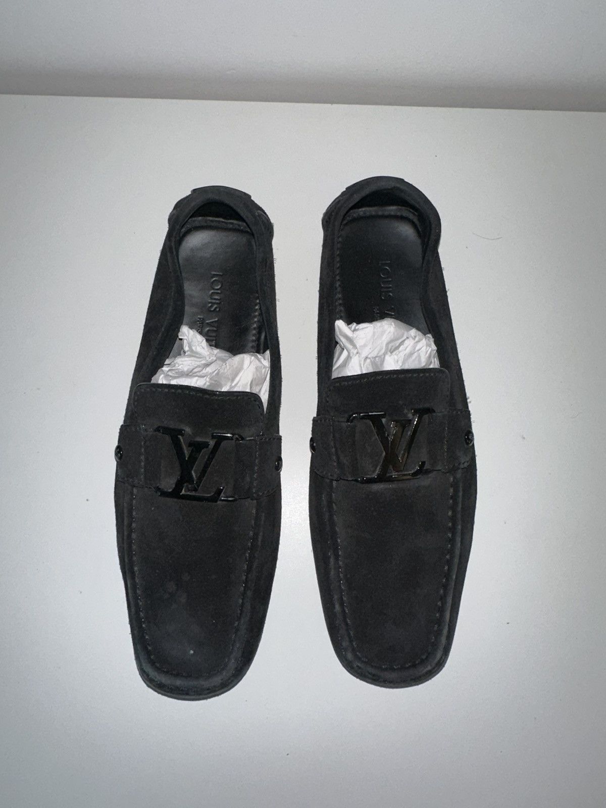 Louis Vuitton Louis Vuitton Black Suede Flat Loafer Size US 9 / EU 42 - 2 Thumbnail