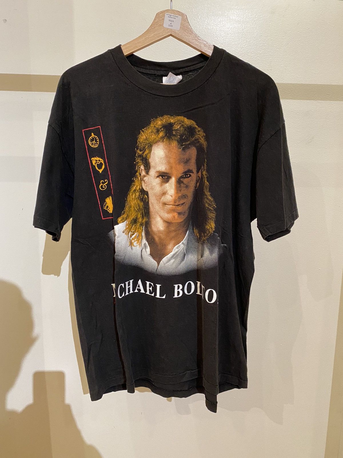 image of Vintage Michael Bolton Tee in Black, Men's (Size XL)