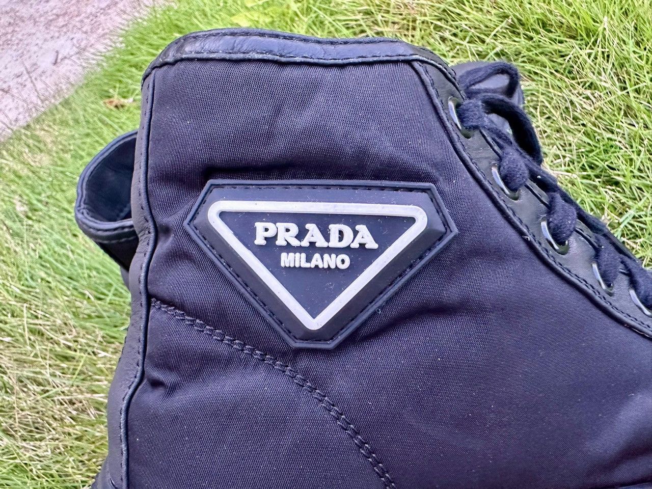 Prada Authentic Prada Stratus High-Top Lace Up Men Sneakers Size US 8 / EU 41 - 4 Thumbnail