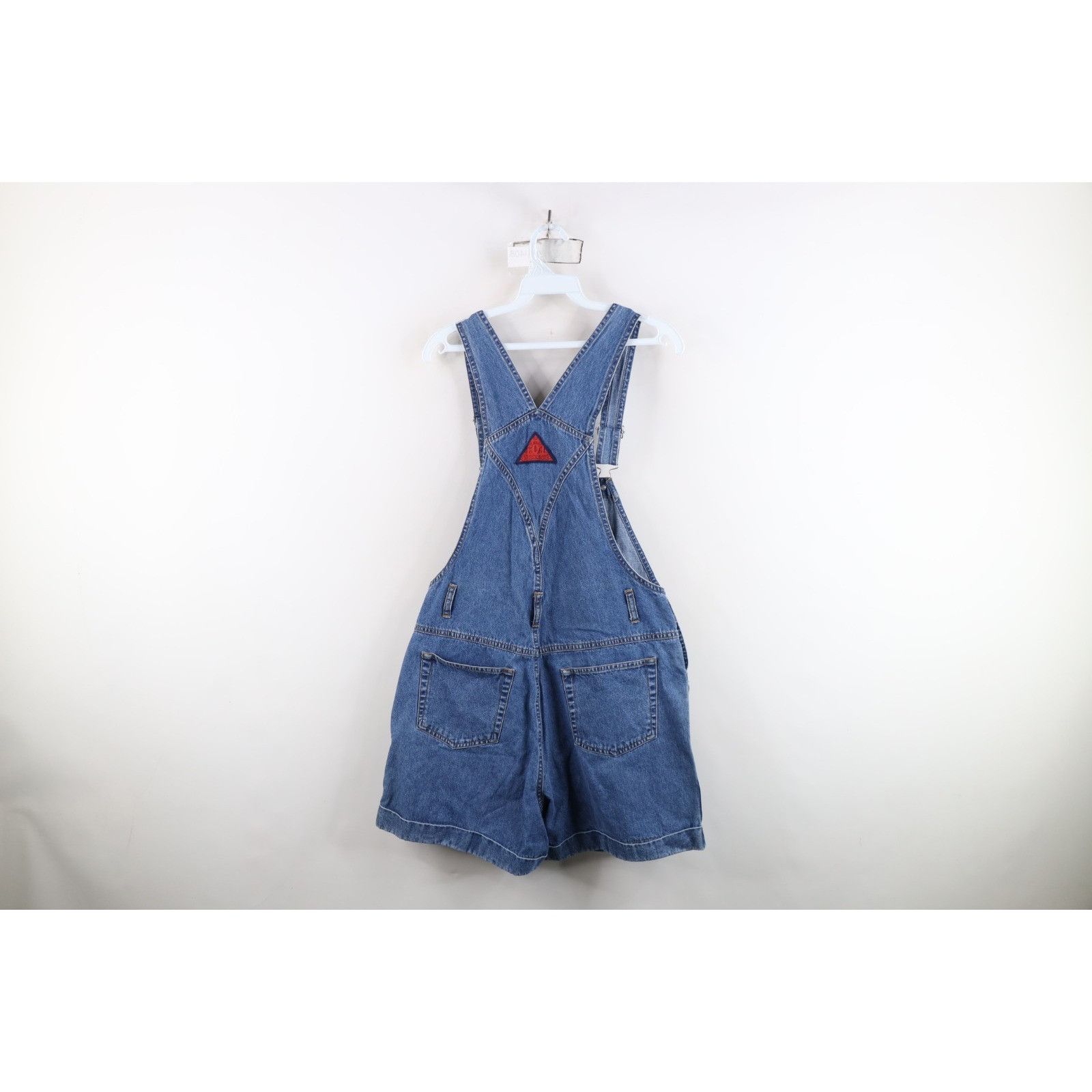 Vintage Vintage 90s Streetwear Faded Denim Jean Shortalls Size 30" / US 8 / IT 44 - 13 Thumbnail