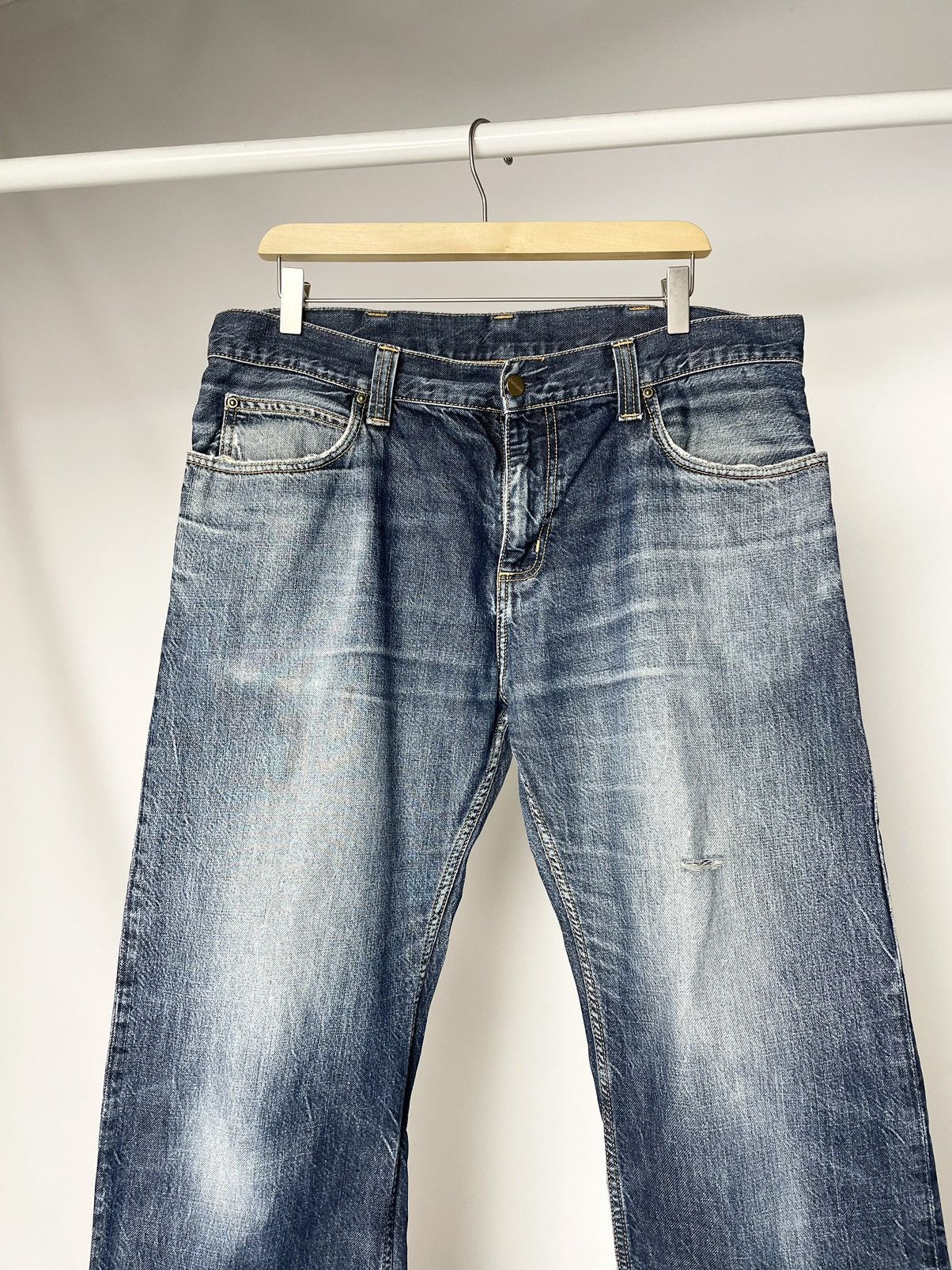 Carhartt Vintage Carhartt Distressed Ripped Denim Jeans Rockin Pants Size US 36 / EU 52 - 8 Thumbnail