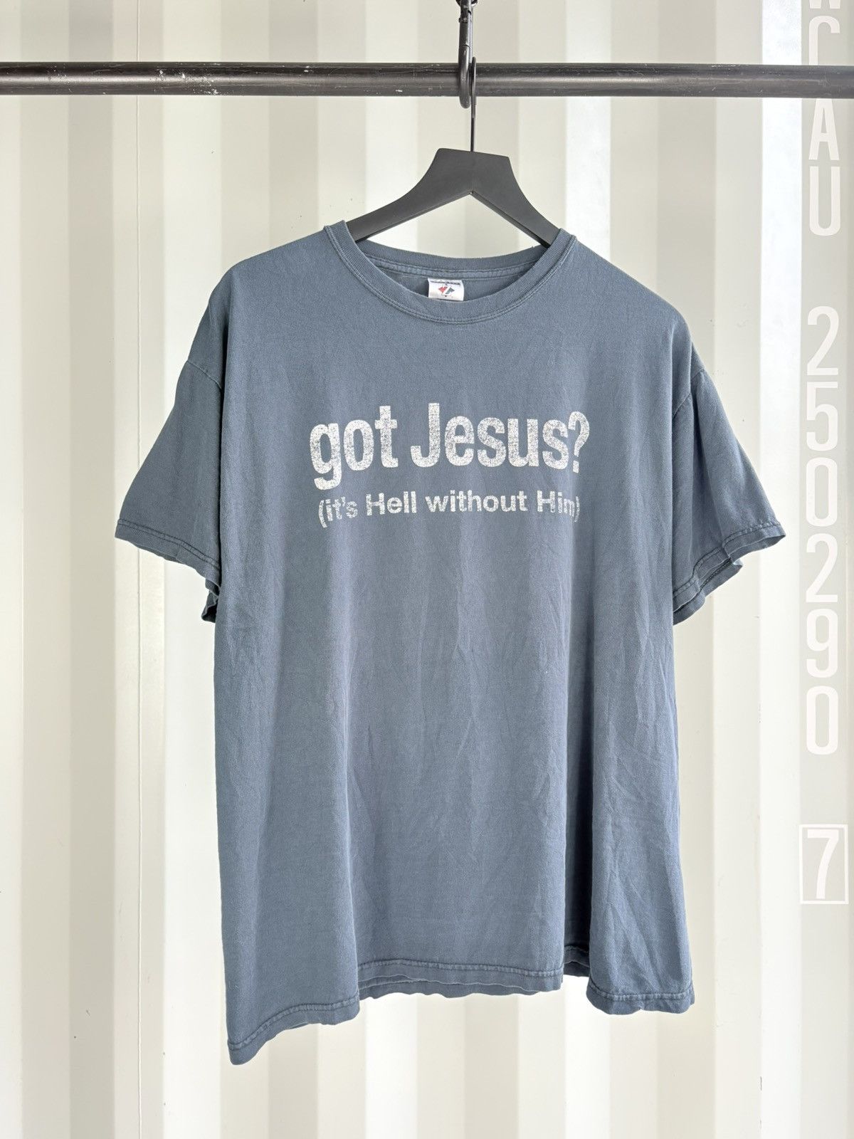 Vintage Got Jesus? Thrashed Distressed Faded ERD Grunge Size US XL / EU 56 / 4 - 1 Thumbnail