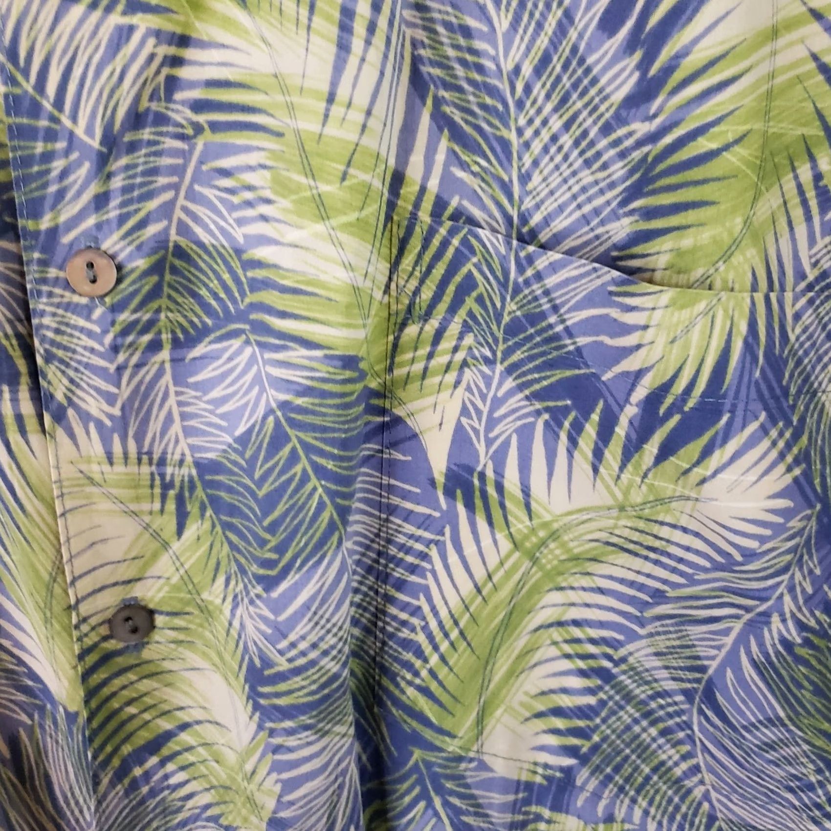 Tori Richard Tori Richard Shirt Mens 2XL Blue Aloha Tropical Cotton Lawn Floral Button Size US XXL / EU 58 / 5 - 6 Thumbnail
