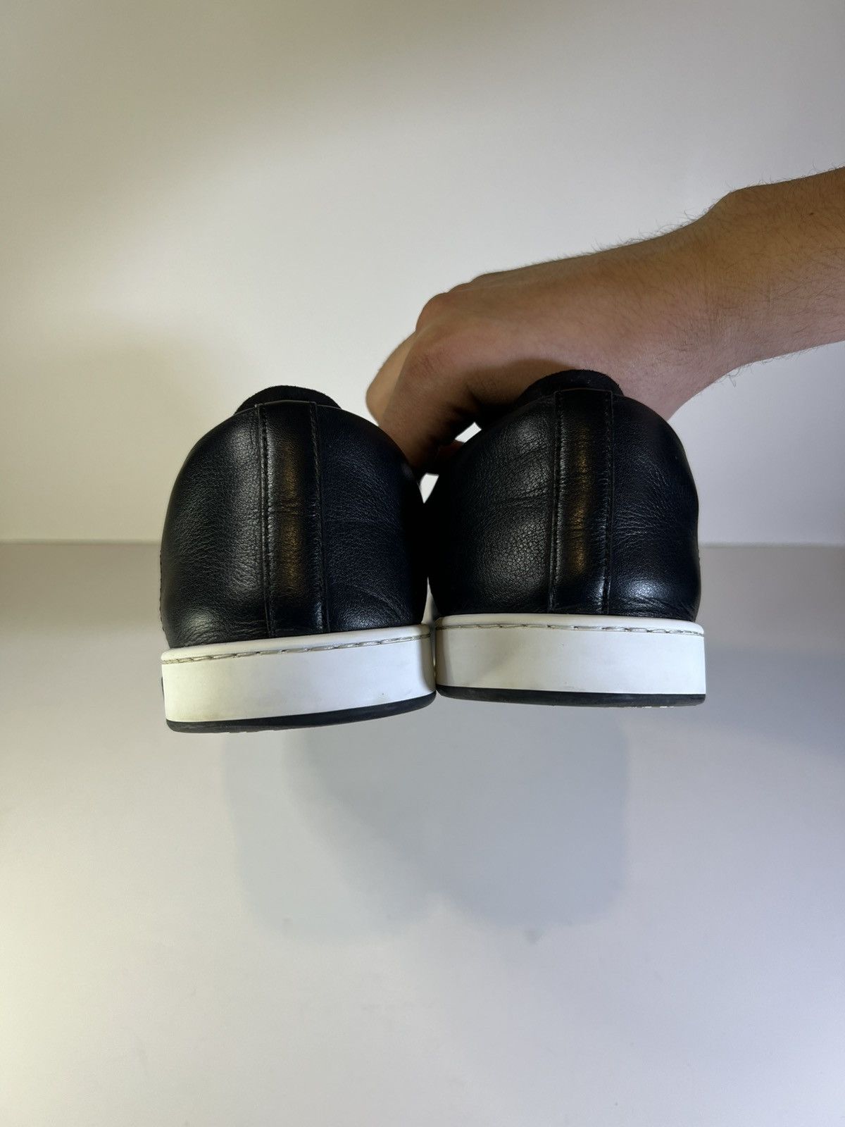 Hermes Hermès Kiddy slip-on sneaker calfskin leather designer luxur Size US 12 / EU 45 - 6 Thumbnail