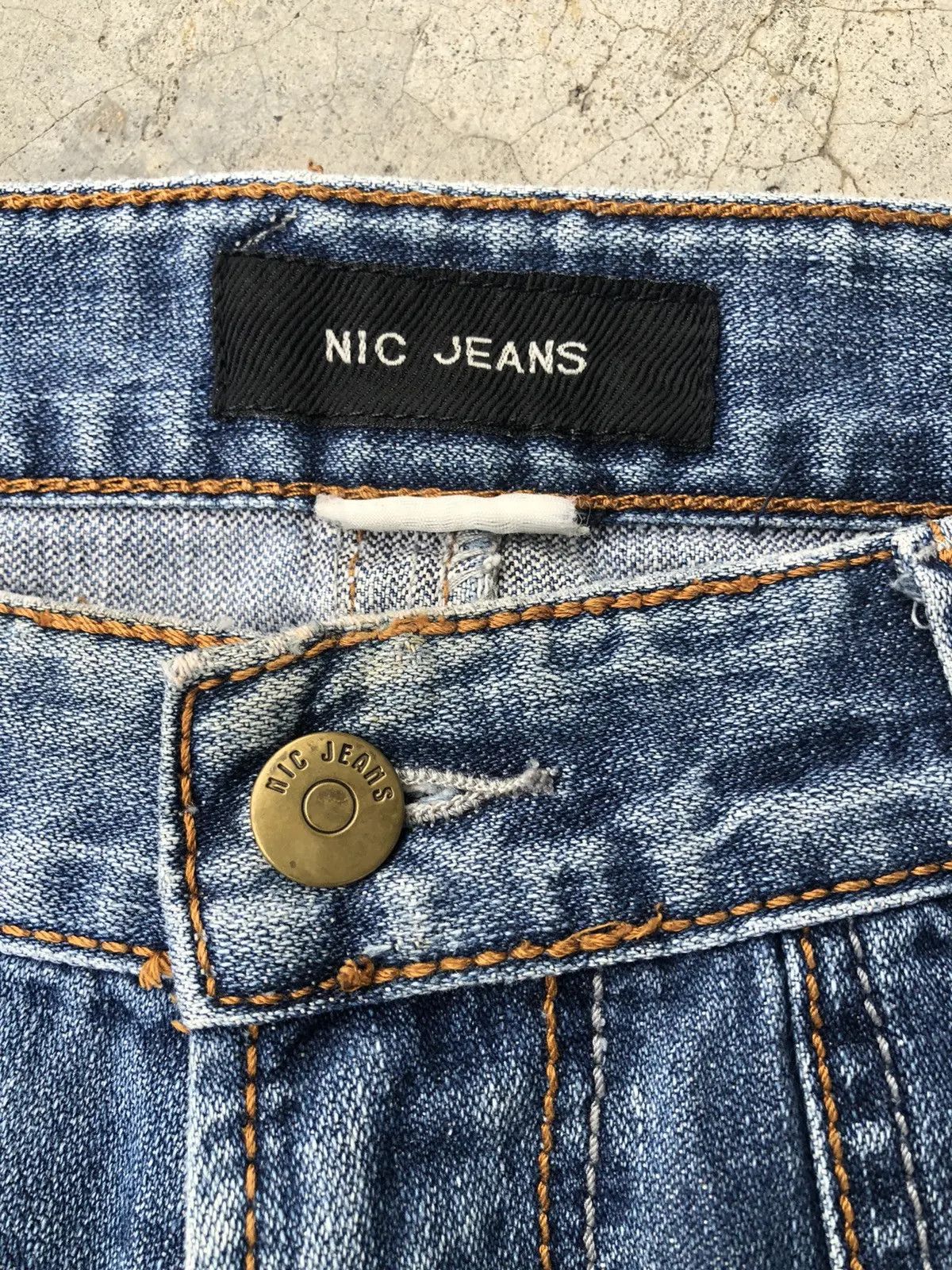 Japanese Brand × Vintage Japanese Distressed Denim Nic Jeans Bush Pocket Rare Design Size US 30 / EU 46 - 7 Thumbnail