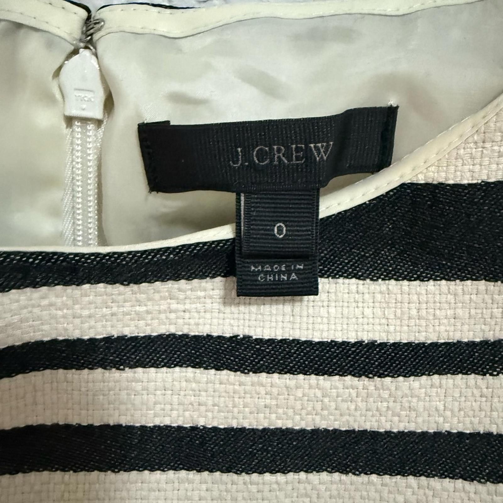 J.Crew J. Crew Double Stripe Cap Sleeve Sheath Dress Black White 0 Size XS / US 0-2 / IT 36-38 - 5 Thumbnail