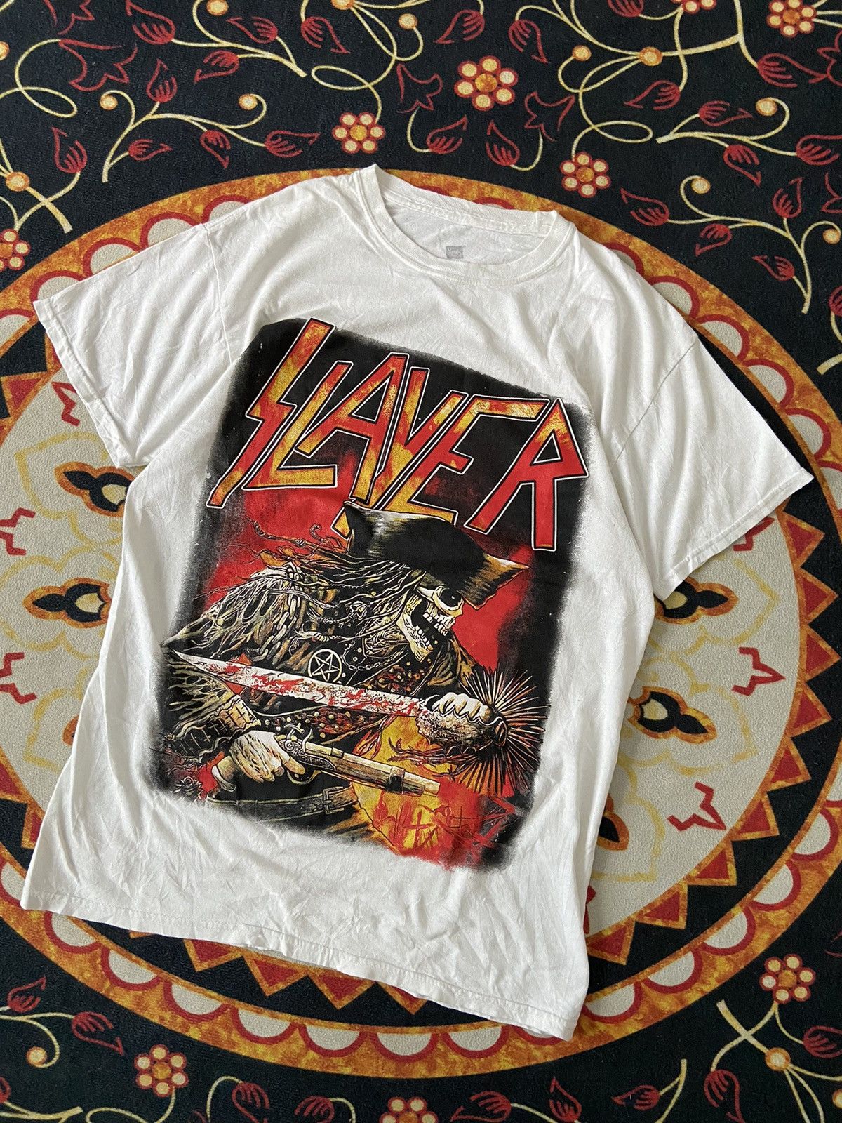 Band Tees × Vintage SLAYER BAND TEE Size US M / EU 48-50 / 2 - 2 Thumbnail