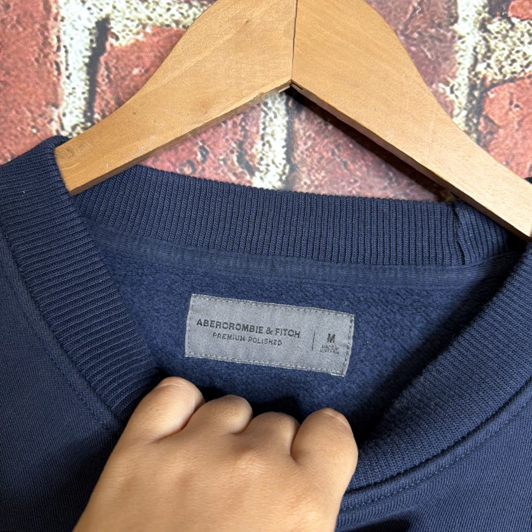 Abercrombie & Fitch Abercrombie & Fitch Sweatshirt Mens M Crew Neck Blue Fleece Logo 80s 90s Preppy Pullover Size US M / EU 48-50 / 2 - 2 Thumbnail