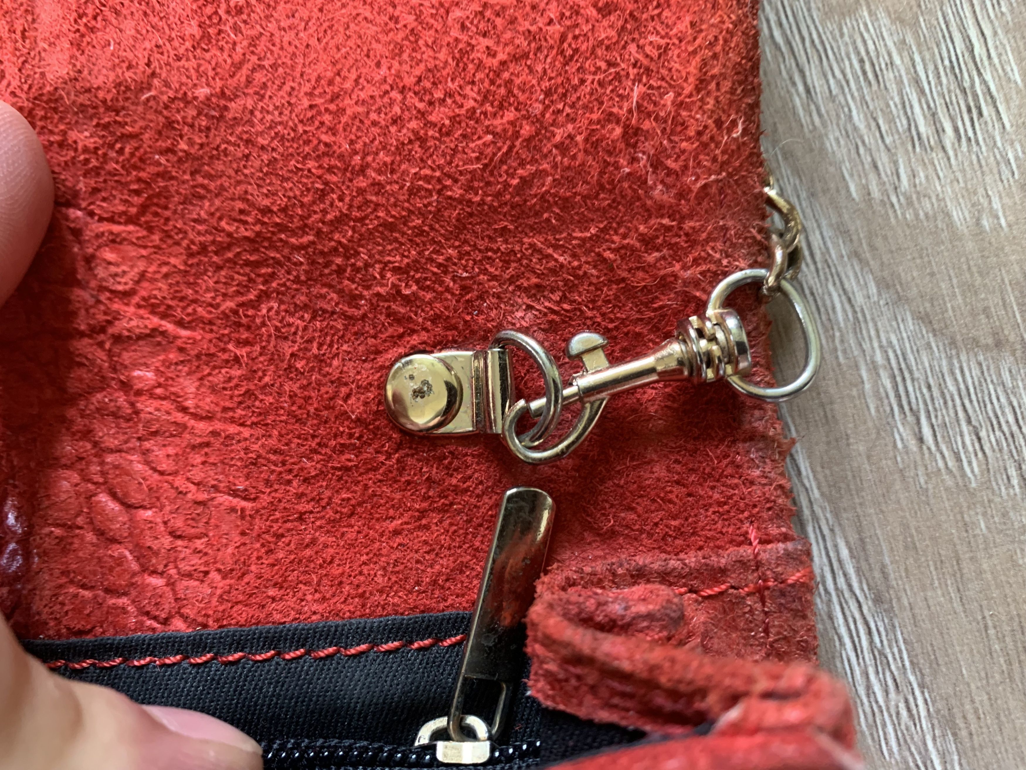 Designer Borse In Pelle Crocodile Genuine Leather Red Clutch Size ONE SIZE - 6 Thumbnail