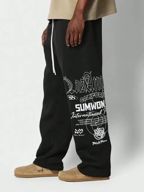 Japanese Brand Oversized straight Y2K Sweatpants Size US 36 / EU 52 - 1 Thumbnail