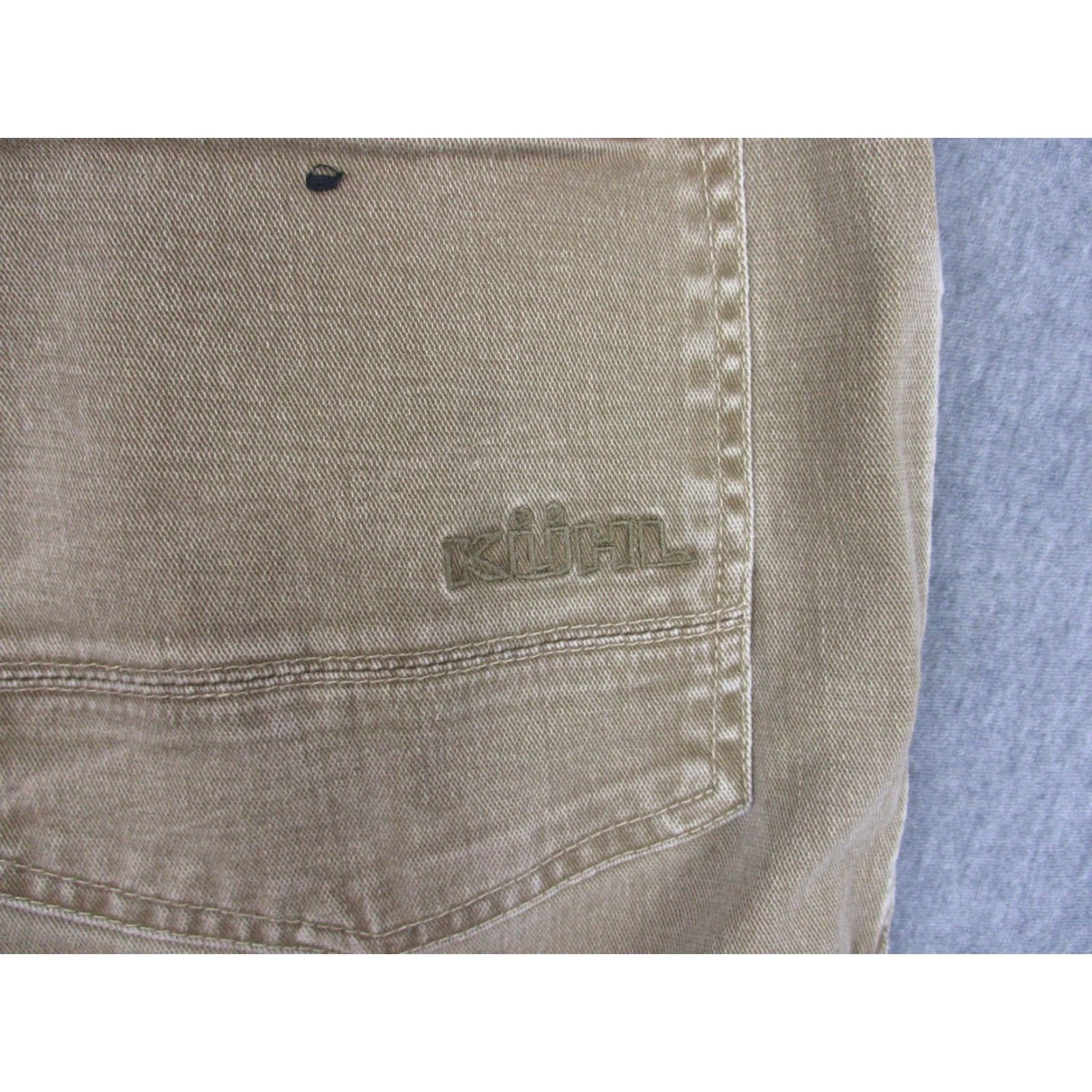 Vintage Kuhl Easy Rydr Pants Mens 33x32 Brown Canvas Outdoor Workwear Stretch Khakis Straight Front Regular Mens Size US 33 - 7 Thumbnail