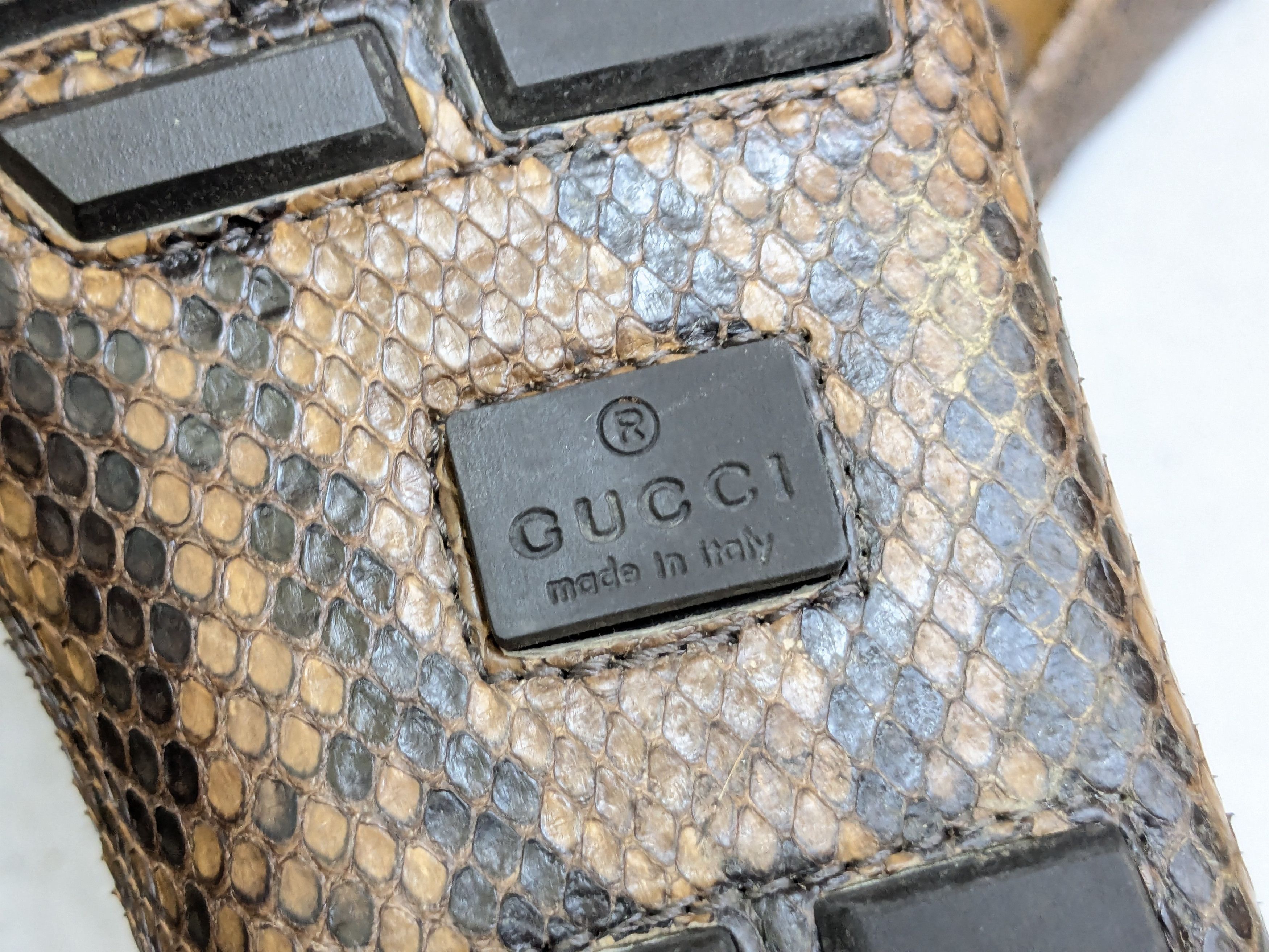 Gucci Gucci Horsebit Loafers Python Snakeskin 10.5 Leather Brown Size US 10.5 / EU 43-44 - 18 Thumbnail