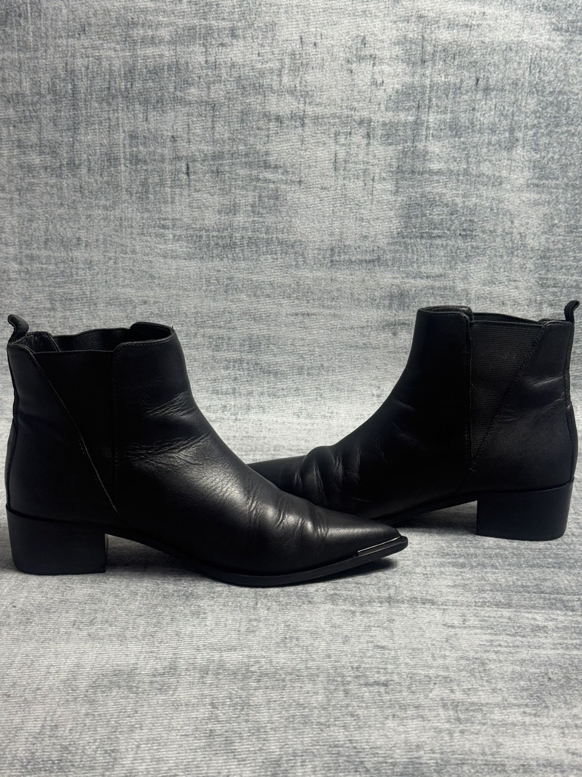 Acne Studios Acne Studios - Jensen Black Leather - Chelsea Ankle Boots Size US 6 / IT 36 - 7 Thumbnail