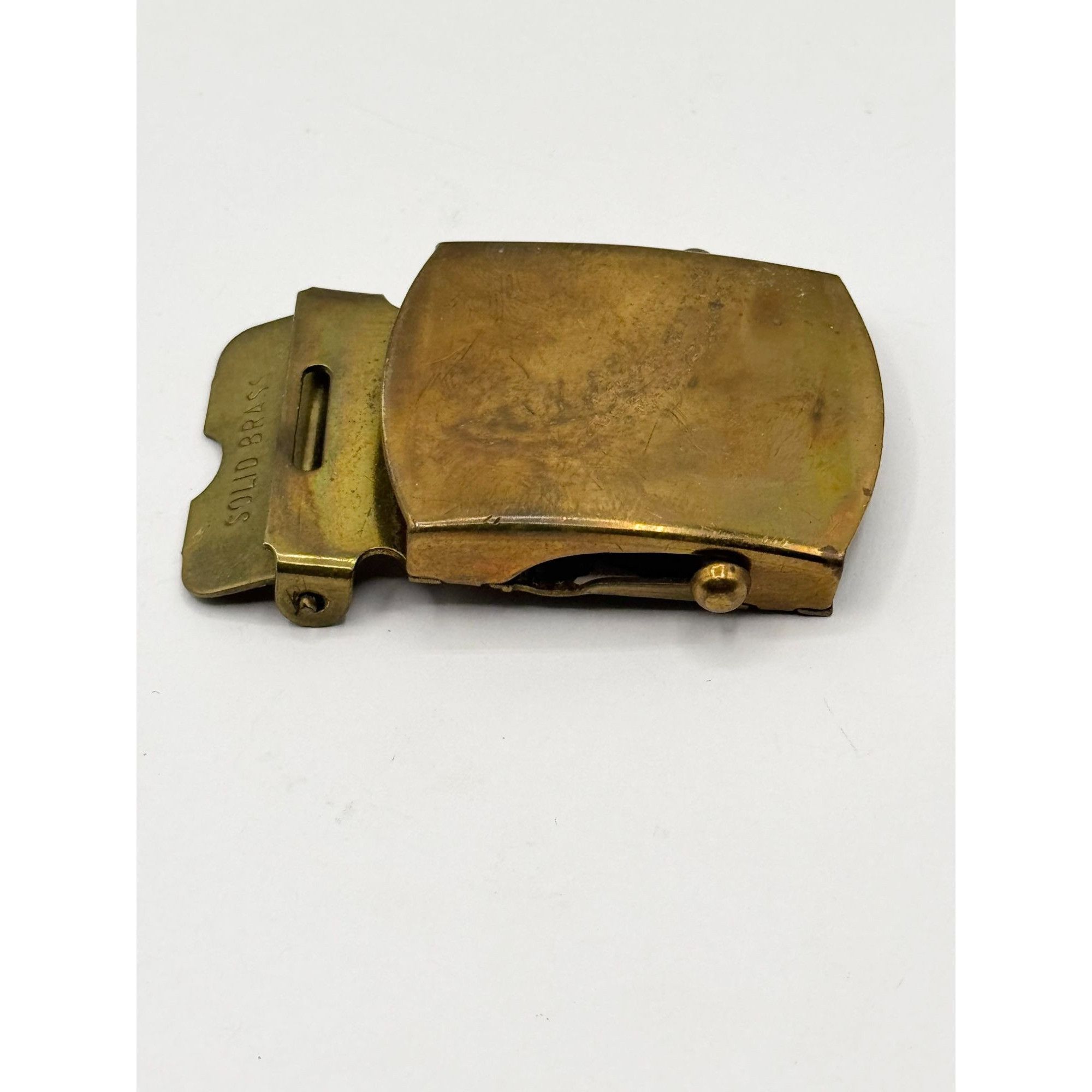 Vintage US Military Solid Brass Belt Buckle Size ONE SIZE - 3 Thumbnail
