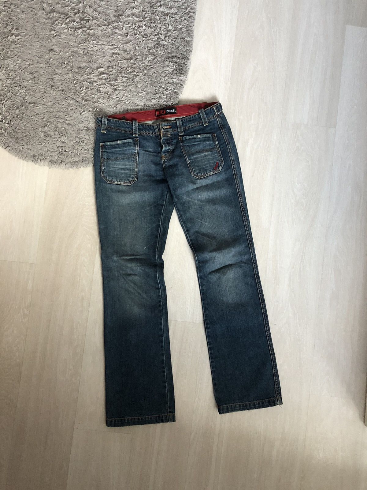 Diesel × Vintage Vintage Diesel Y2K Flared Denim Jeans Size 32" / US 10 / IT 46 - 1 Thumbnail