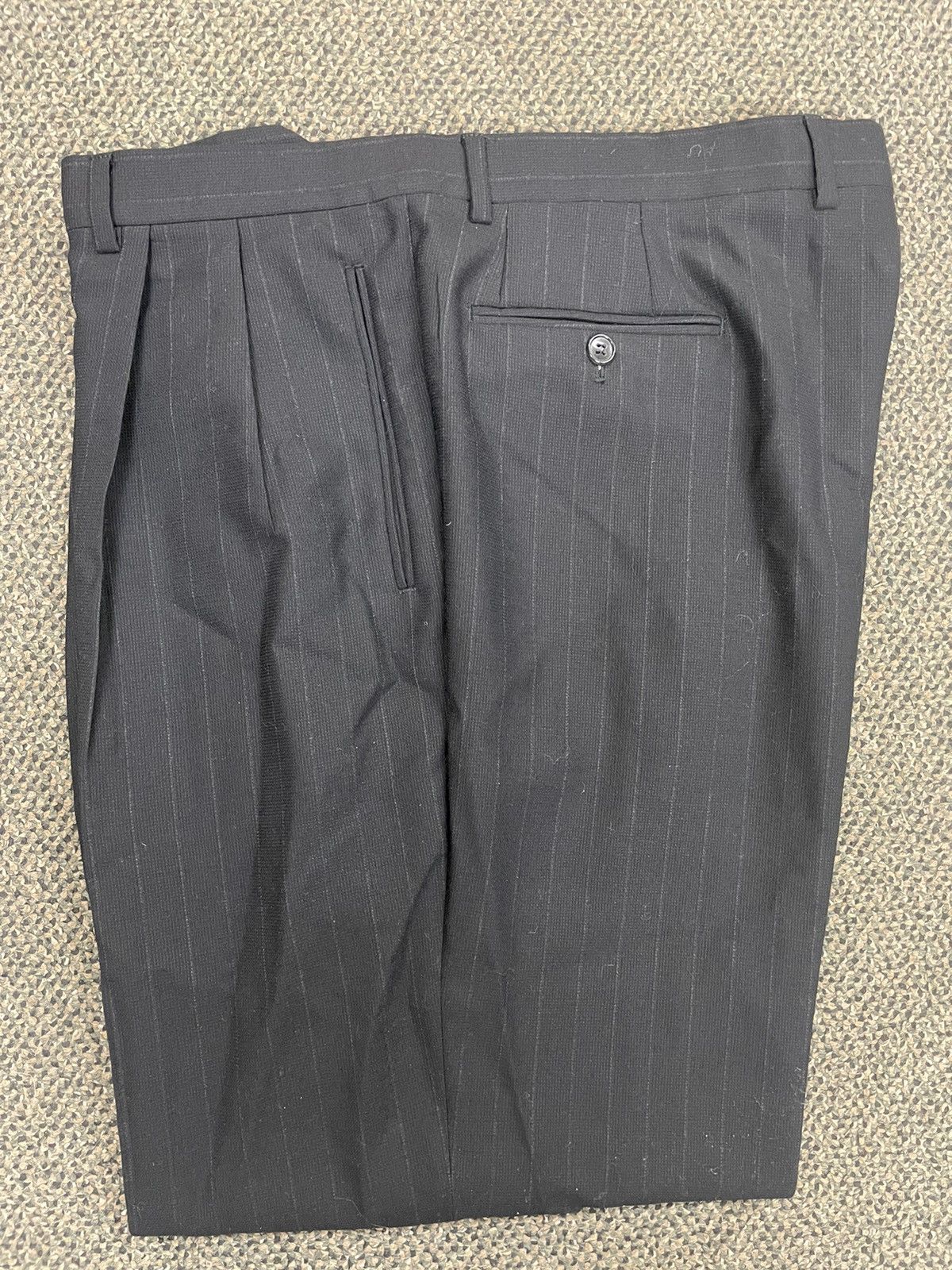 Giorgio Armani × Vintage Pinstripe Wool Suit Size 46R - 8 Thumbnail