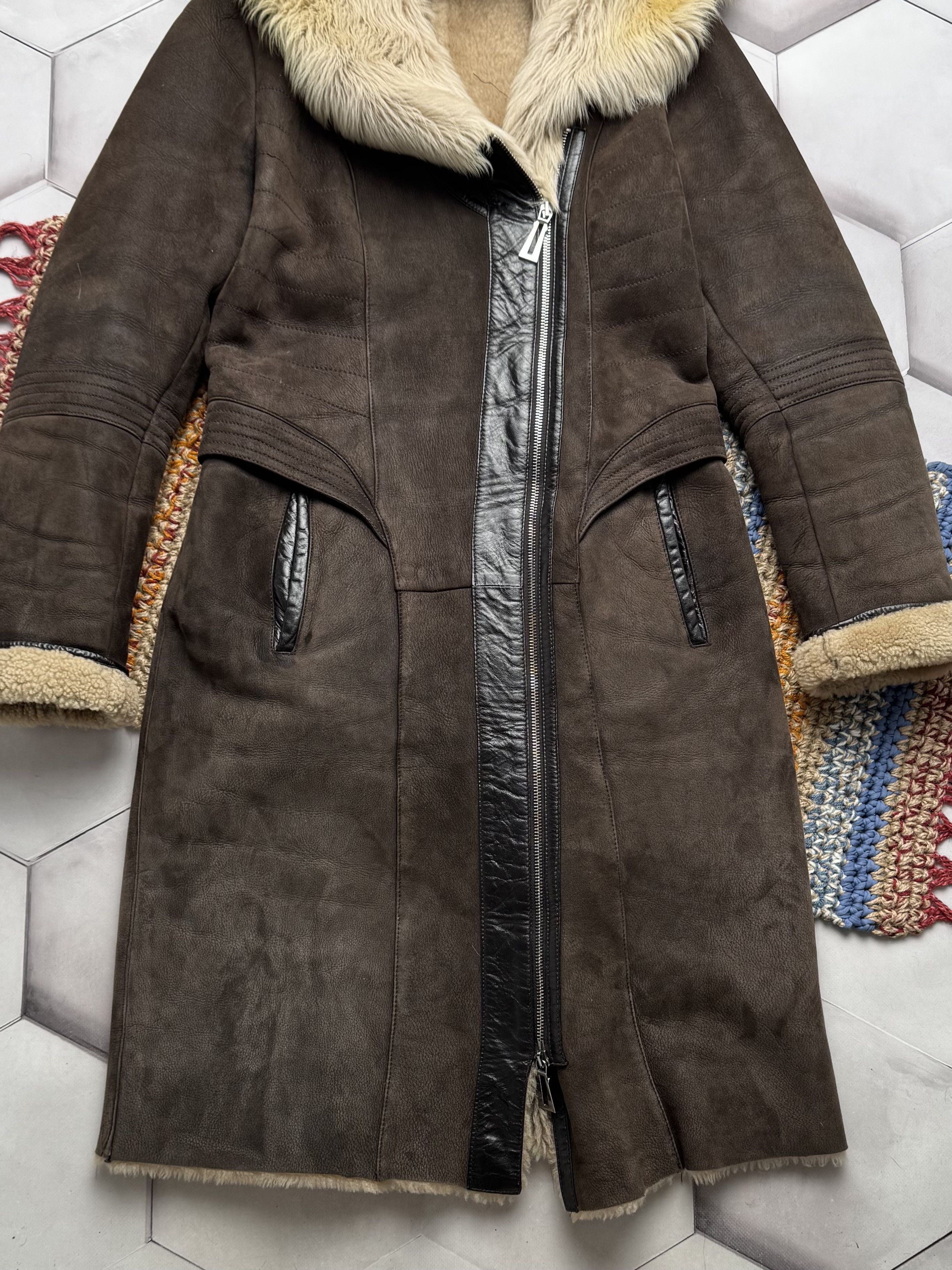 Japanese Brand Vintage Real Sheepskin Hooded Coat (E4) Size M / US 6-8 / IT 42-44 - 3 Thumbnail