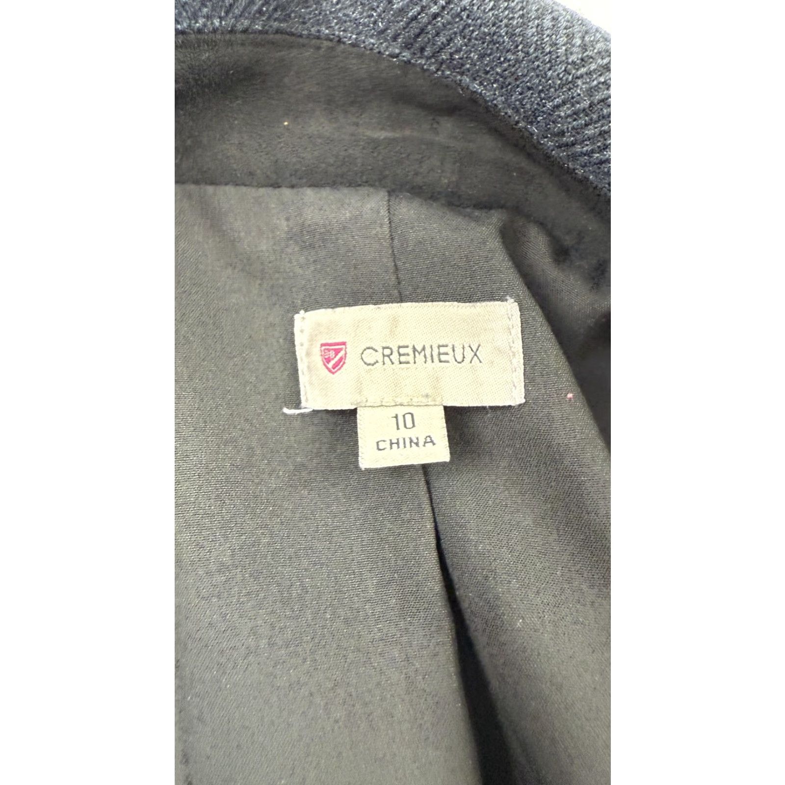 Cremieux Cremieux Blazer Womens 10 Navy Blue Herringbone Elbow Patch Wool Blend Jacket Shirt? Size L / US 10 / IT 46 - 4 Thumbnail