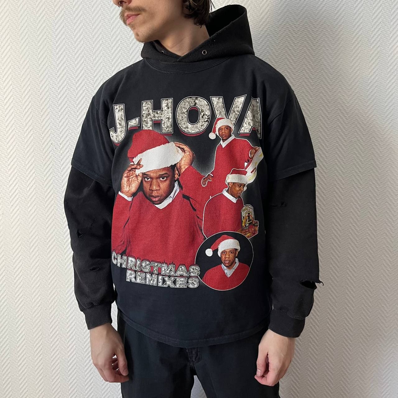 Rap Tees × Vintage Y2K Vintage Style Jay Z J Hova Christmas Rap Hip Hop T Shirt Size US L / EU 52-54 / 3 - 4 Thumbnail