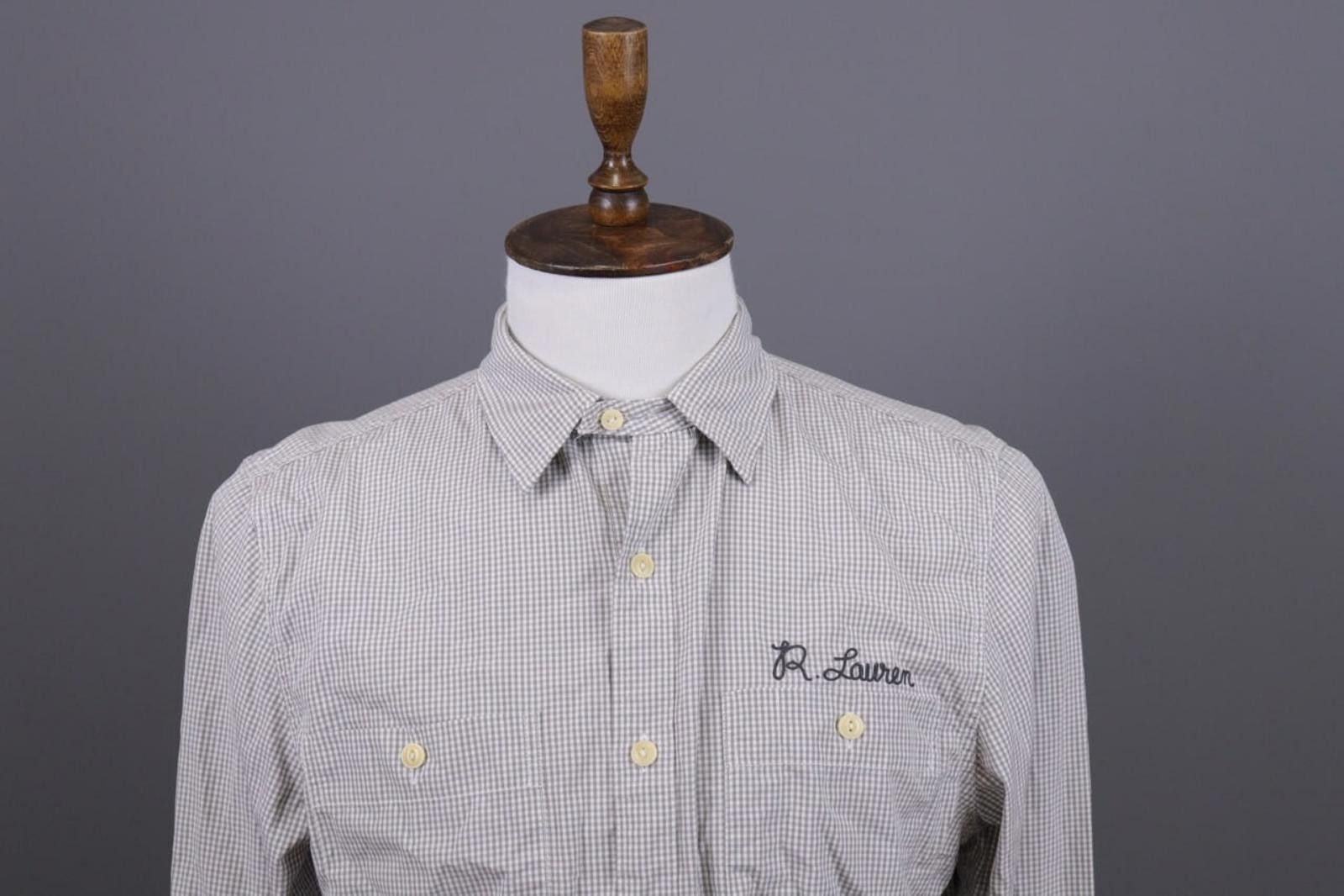 Polo Ralph Lauren Polo Jeans Company Ralph Lauren Gray Check Shirt Size L Size US L / EU 52-54 / 3 - 2 Thumbnail