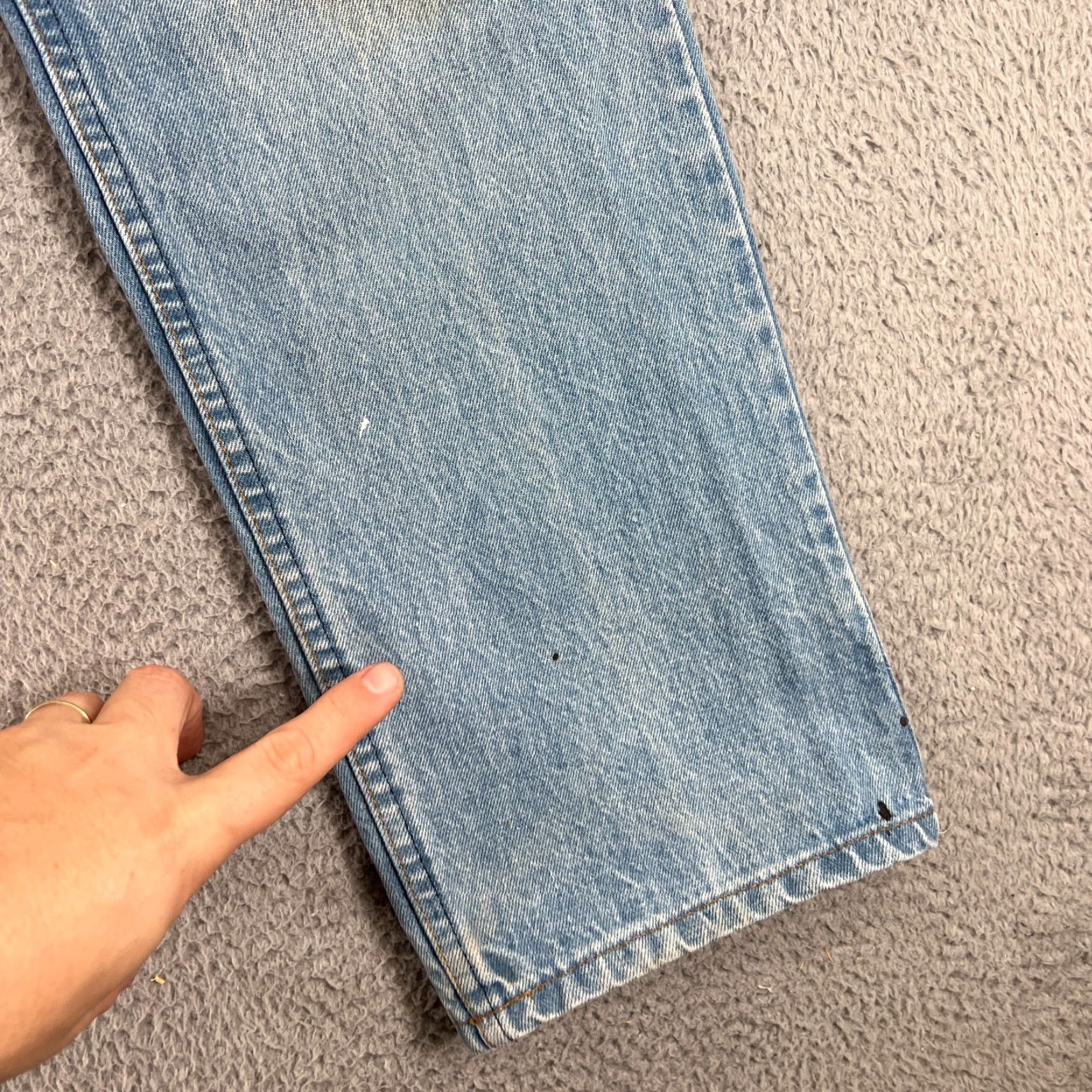 Levi's VINTAGE Levi's Jeans Mens 38x32 Blue Denim 40509-0214 Straight 5-Pocket Logo USA 90s/Levis 40509 Men Size US 38 / EU 54 - 4 Thumbnail