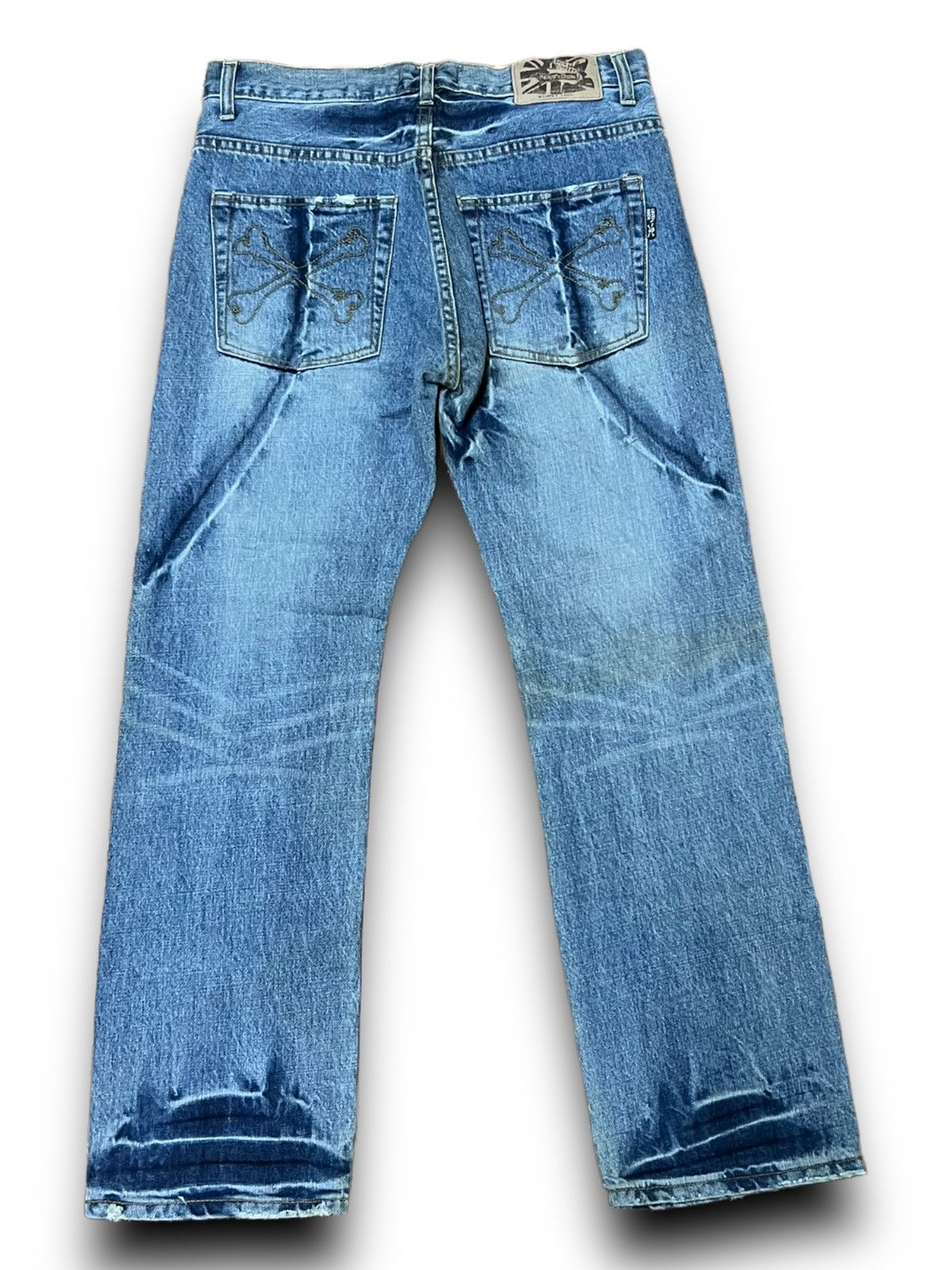 Designer × Japanese Brand SUPER LOVERS ROCK DISTRESSED JEANS JAPANESE BRAND DENIM Size US 32 / EU 48 - 2 Thumbnail