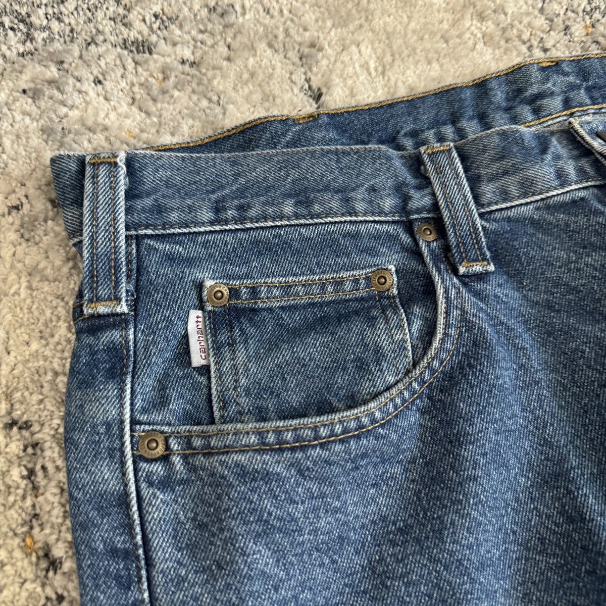 Carhartt × Vintage Vintage 90s Carhartt wide leg workwear jeans Size US 38 / EU 54 - 5 Thumbnail