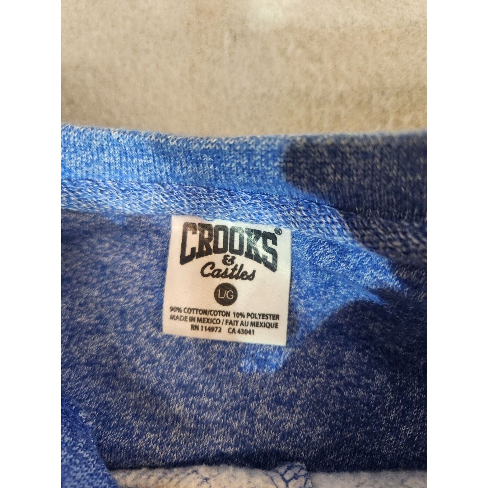 Crooks & Castles Crooks & Castles Sweater Mens Blue Graphic Crewneck *READ* Size US L / EU 52-54 / 3 - 5 Thumbnail
