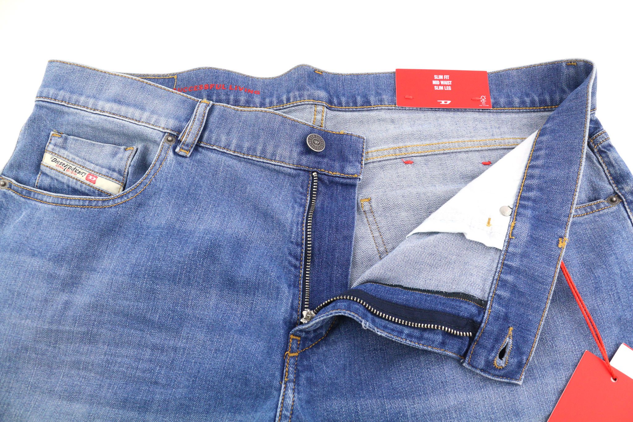 Diesel 2019 D-STRUKT 0EHAJ W40/L34 Slim Blue 40473 Size US 40 / EU 56 - 4 Thumbnail