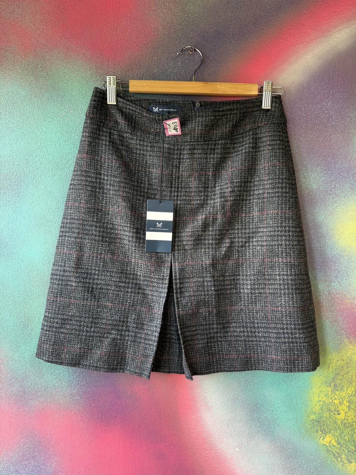 Other Crew Clothing Company grey check tailored skirt Size 28" / US 6 / IT 42 - 1 Thumbnail