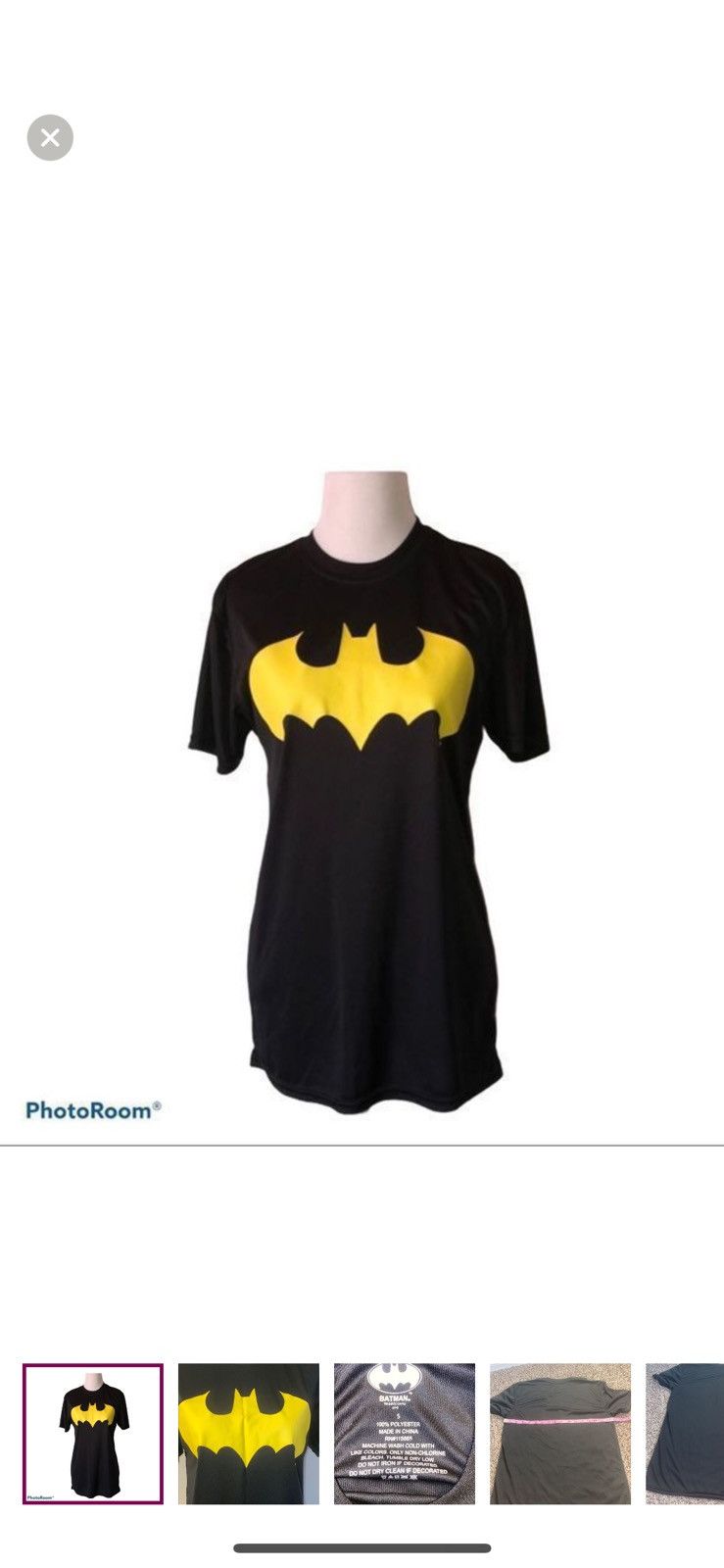 AC/DC Dc comics Batman small black athletic top Size S / US 4 / IT 40 - 1 Thumbnail