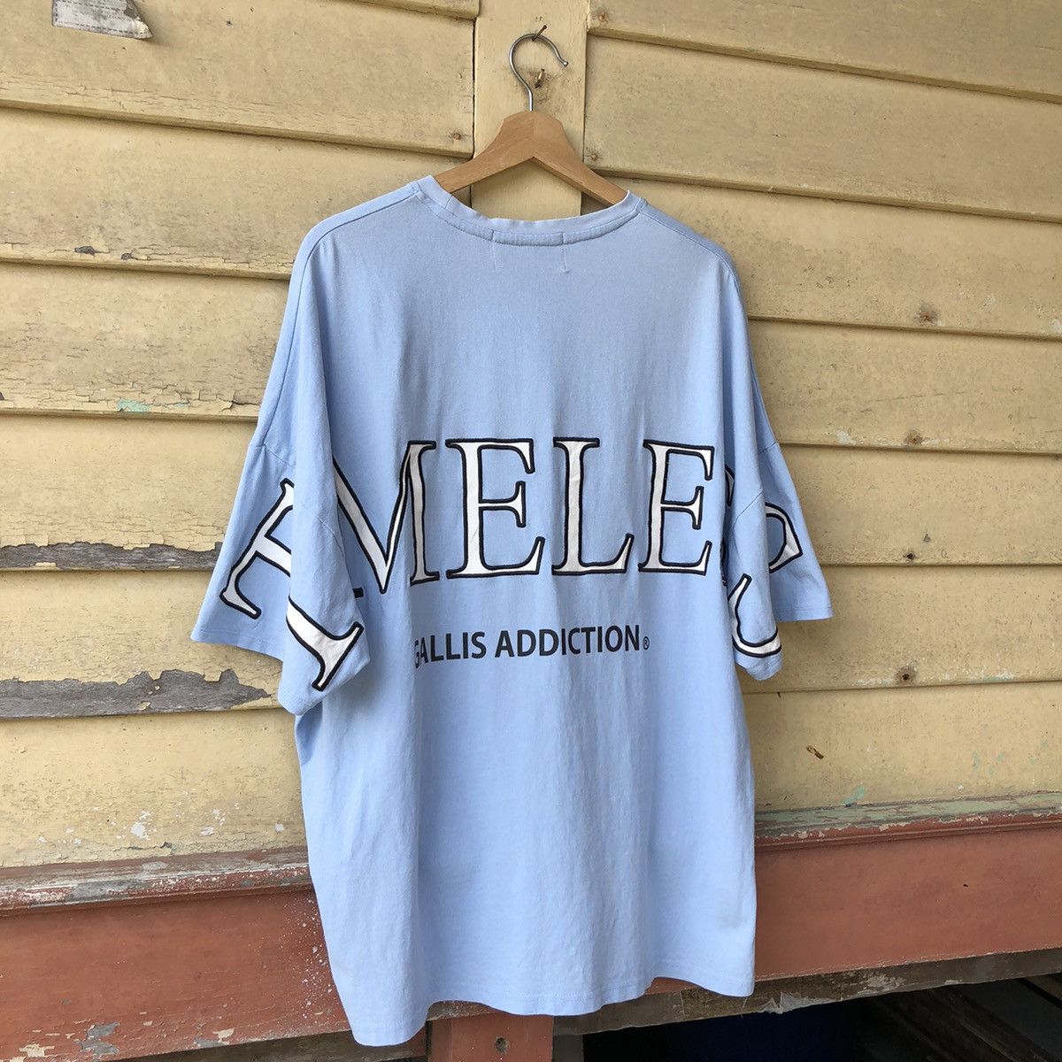 Japanese Brand GALLIS ADDICTION Over Saiz Tshirt Size US XL / EU 56 / 4 - 2 Thumbnail