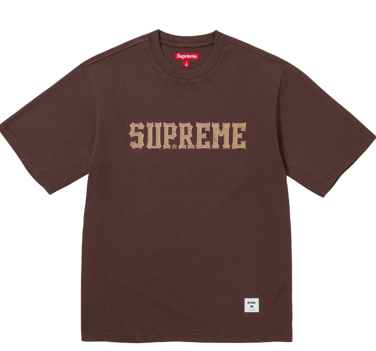 Supreme Supreme Twill Applique S/S Top Brown Size XL Size US XL / EU 56 / 4 - 1 Thumbnail