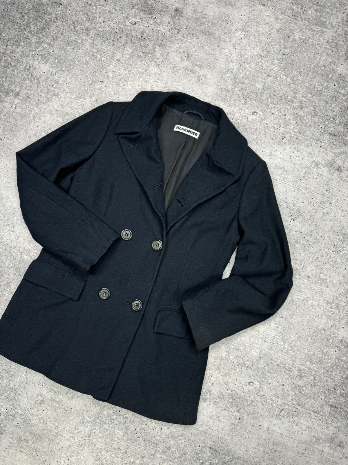 Jil Sander Vintage Jil Sander Lambswool Women Double-Breasted Blazer Size XS / US 0-2 / IT 36-38 - 3 Thumbnail