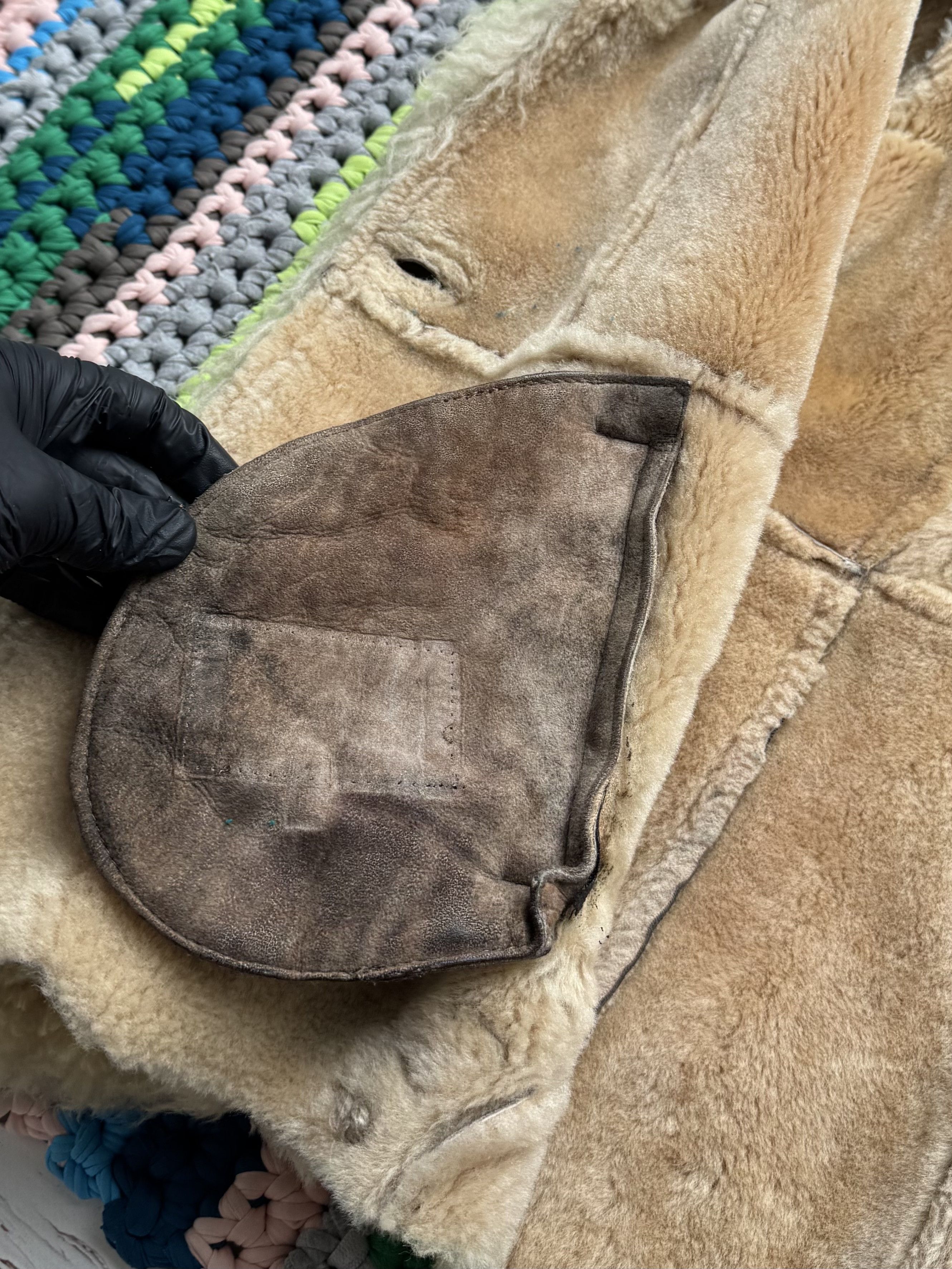Japanese Brand Vintage Real Sheepskin Coat (ET1)(D15) Size M / US 6-8 / IT 42-44 - 5 Thumbnail