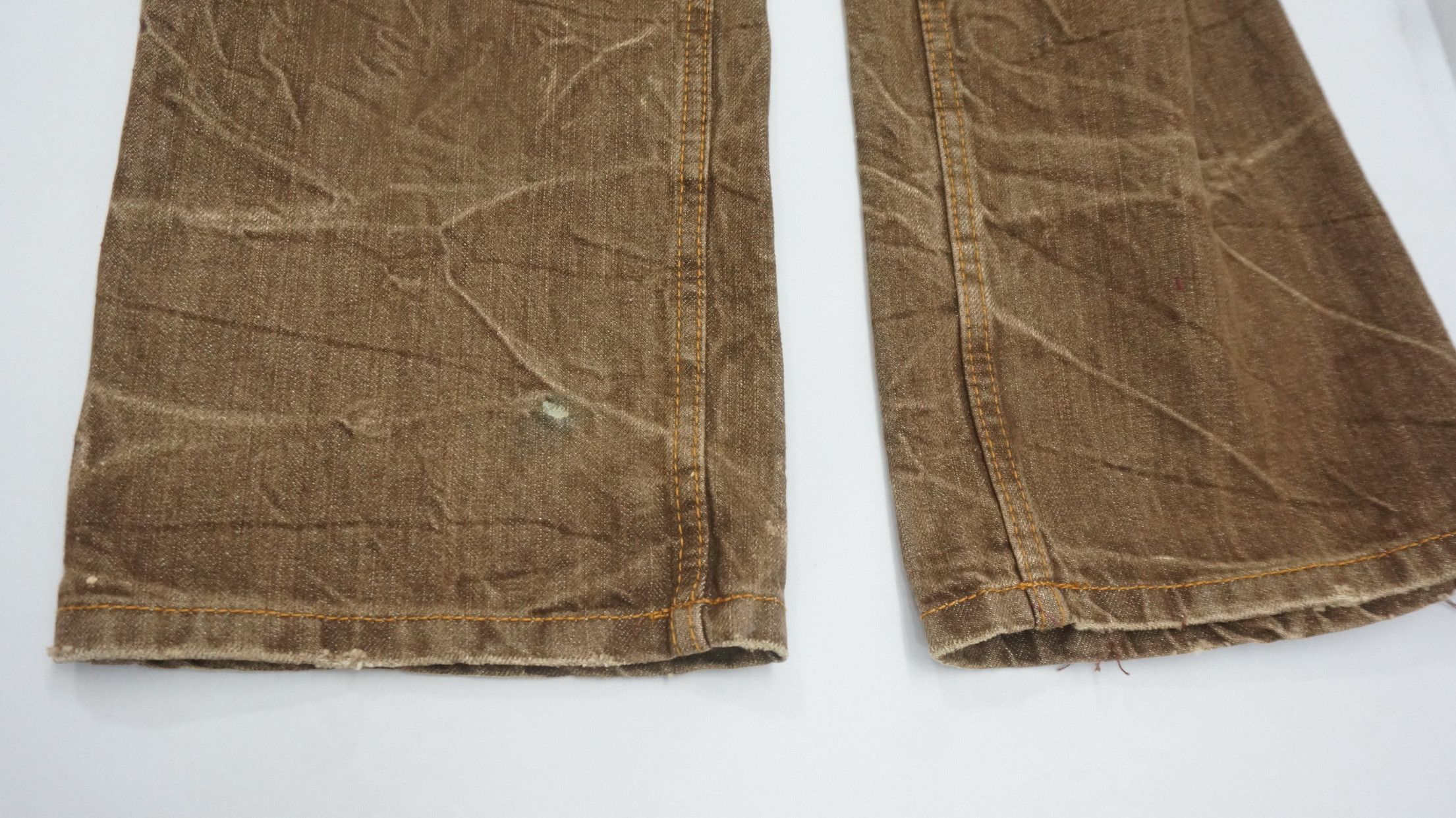 Japanese Brand NYLAUS Double Waist Brown Jeans Size US 30 / EU 46 - 14 Thumbnail