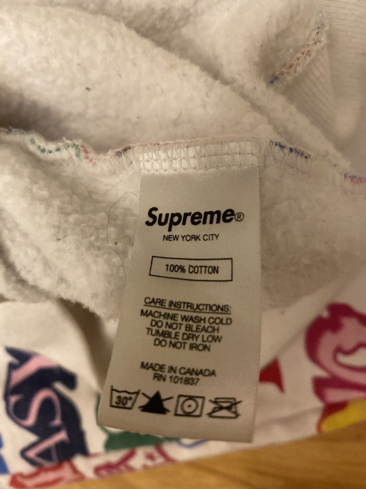 Hysteric Glamour × Supreme Supreme Hysteric Glamour Text Hoodie Fall/Winter 2017 Size US M / EU 48-50 / 2 - 5 Thumbnail