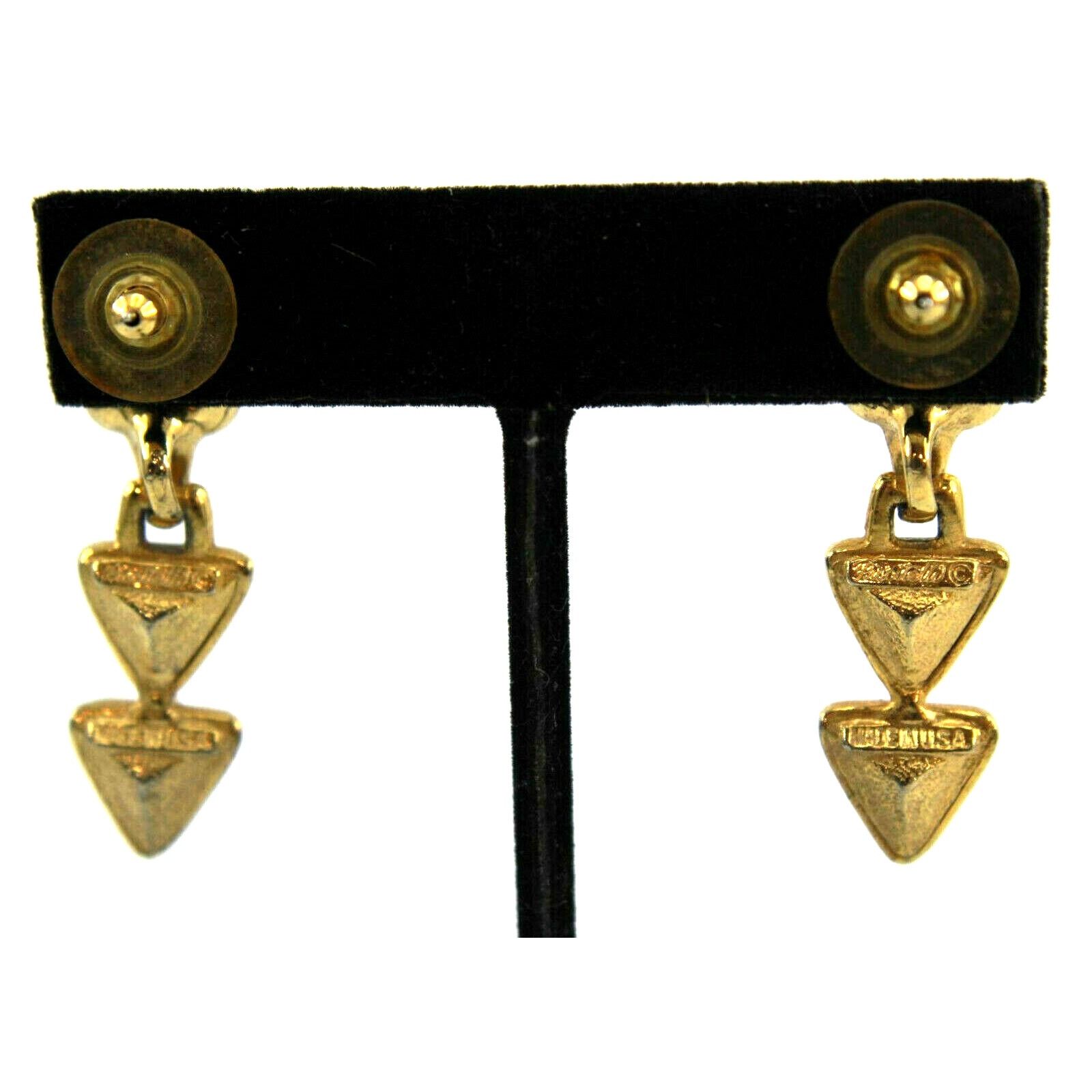 Other Vintage Triangle Cut Rhinestone Piscatelli Drop Earrings USA Size ONE SIZE - 2 Thumbnail