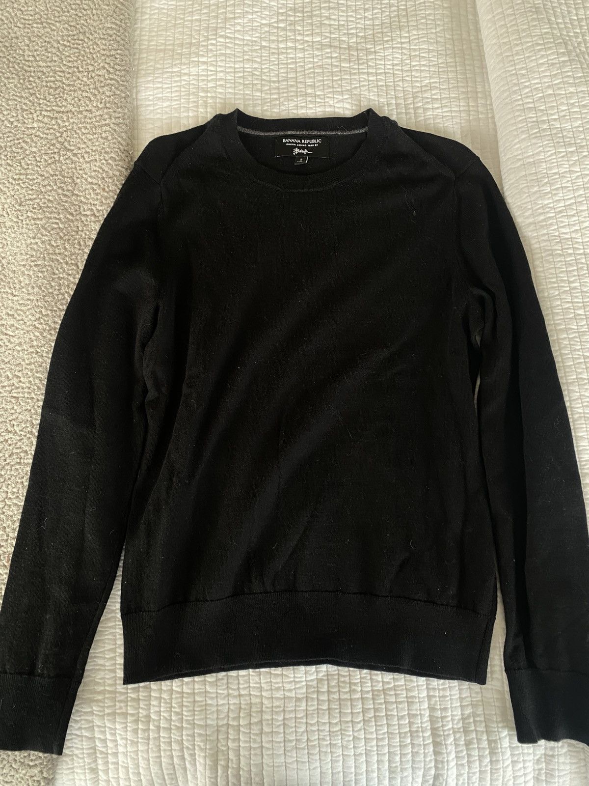 Banana Republic Black Merino Wool Sweater Size US S / EU 44-46 / 1 - 1 Thumbnail