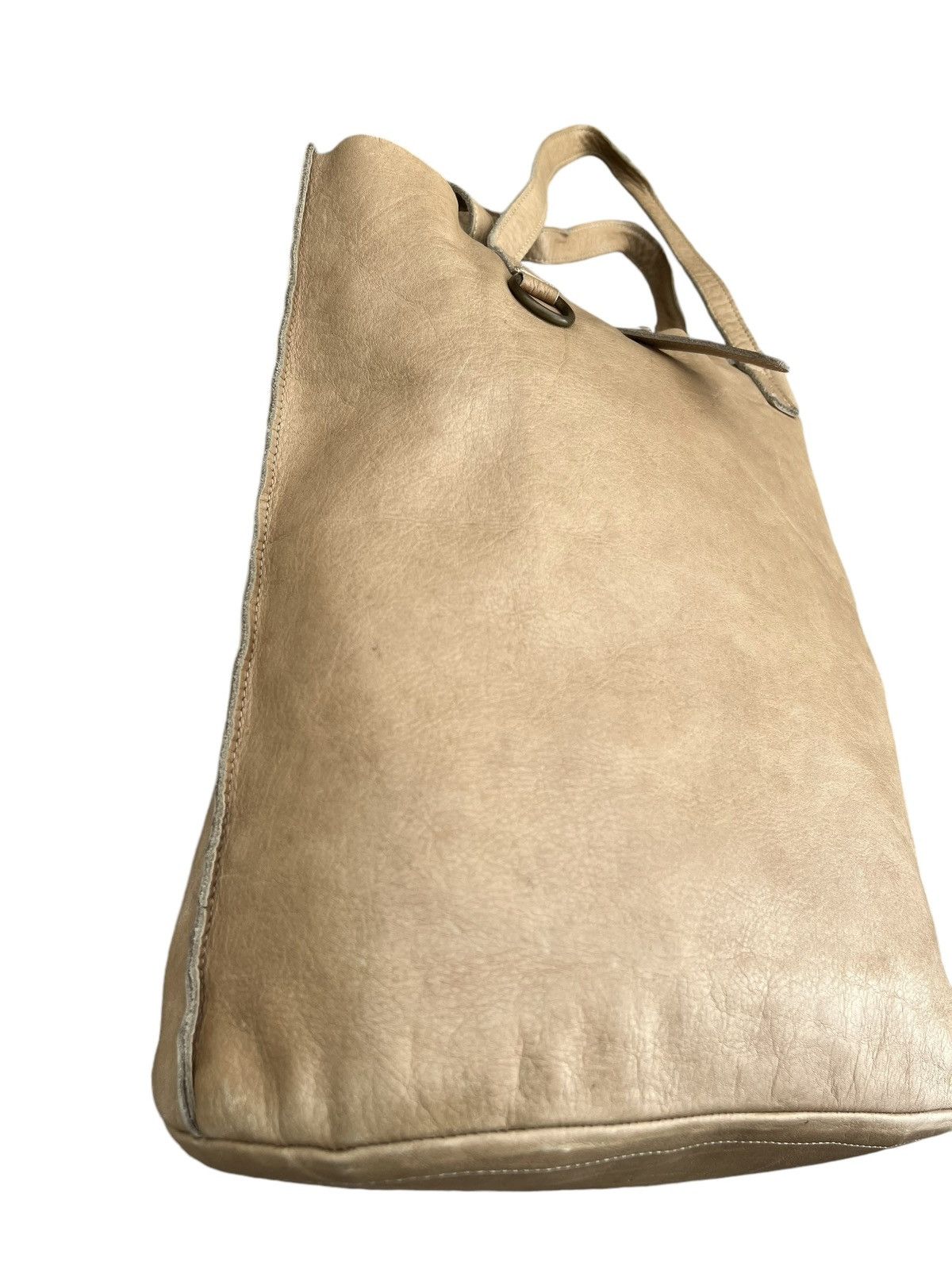 Leather Vintage Orobianco Italy Patina Leather Tote Bag Size ONE SIZE - 7 Thumbnail